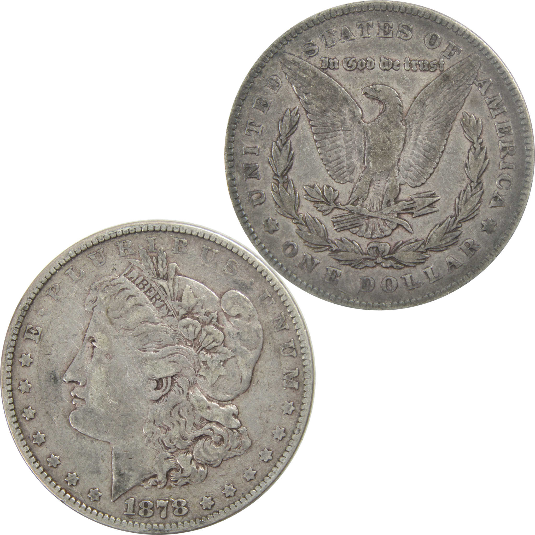 1878 7TF Rev 78 Morgan Dollar F Fine 90% Silver $1 Coin SKU:I5547 - Morgan coin - Morgan silver dollar - Morgan silver dollar for sale - Profile Coins &amp; Collectibles