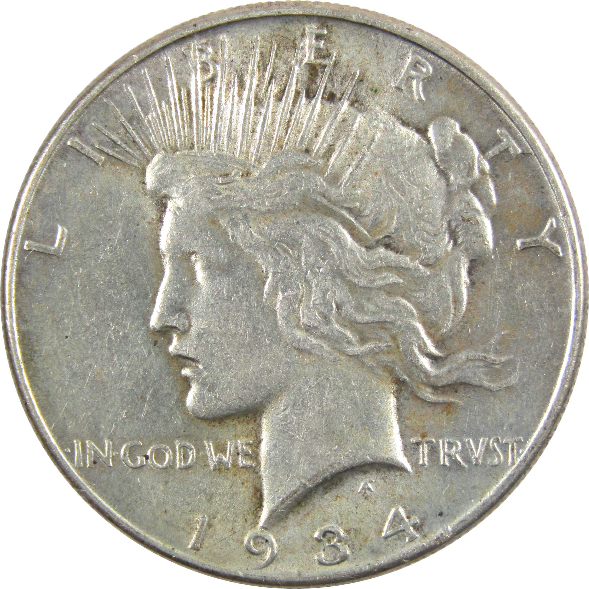 1934 Peace Dollar XF EF Extremely Fine 90% Silver $1 Coin SKU:I5933
