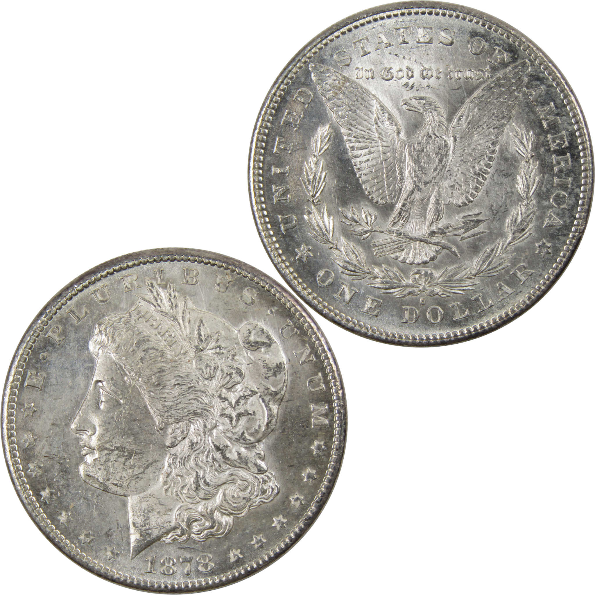 1878 S Morgan Dollar BU Uncirculated 90% Silver $1 Coin SKU:I7418 - Morgan coin - Morgan silver dollar - Morgan silver dollar for sale - Profile Coins &amp; Collectibles