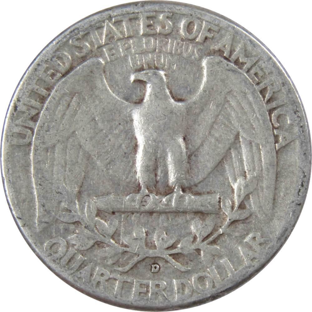 1948 D Washington Quarter VG Very Good 90% Silver 25c US Coin Collectible