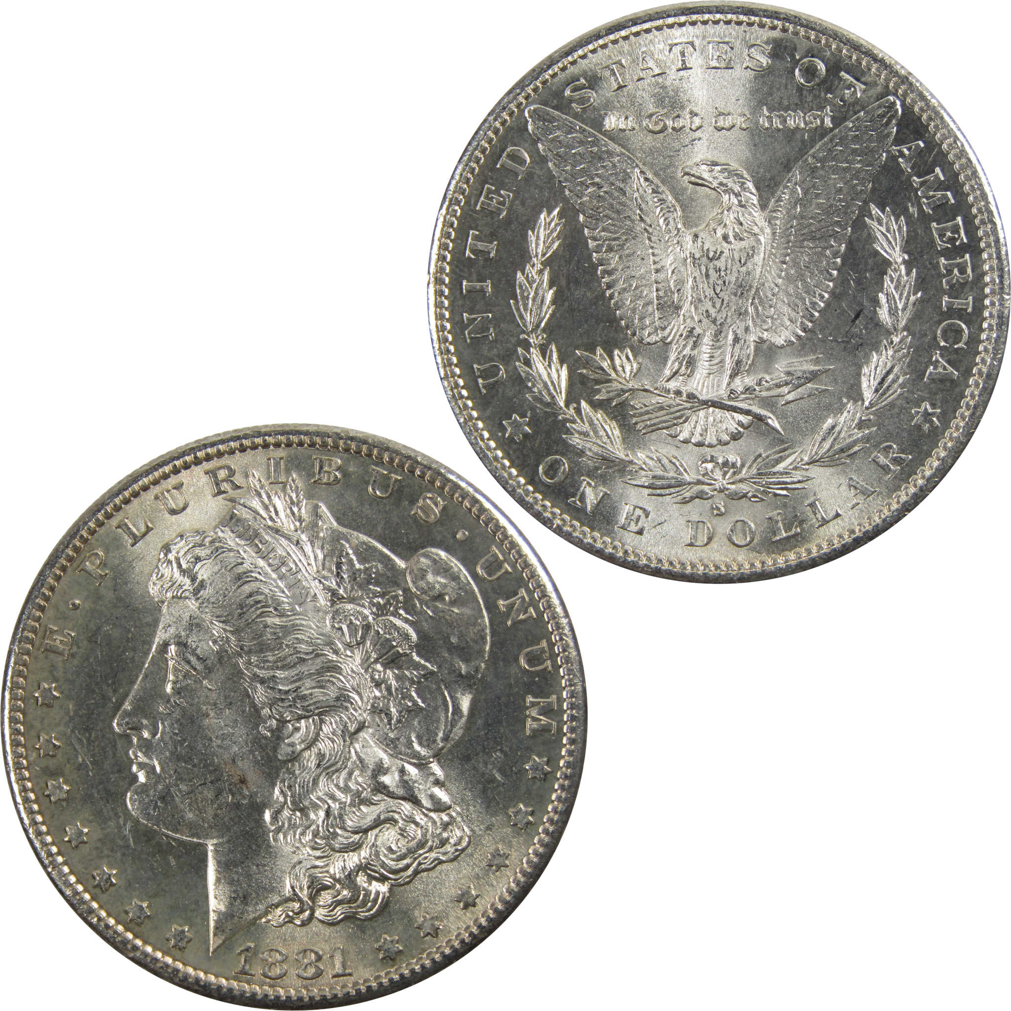 1881 S Morgan Dollar BU Uncirculated 90% Silver $1 Coin SKU:I5327 - Morgan coin - Morgan silver dollar - Morgan silver dollar for sale - Profile Coins &amp; Collectibles