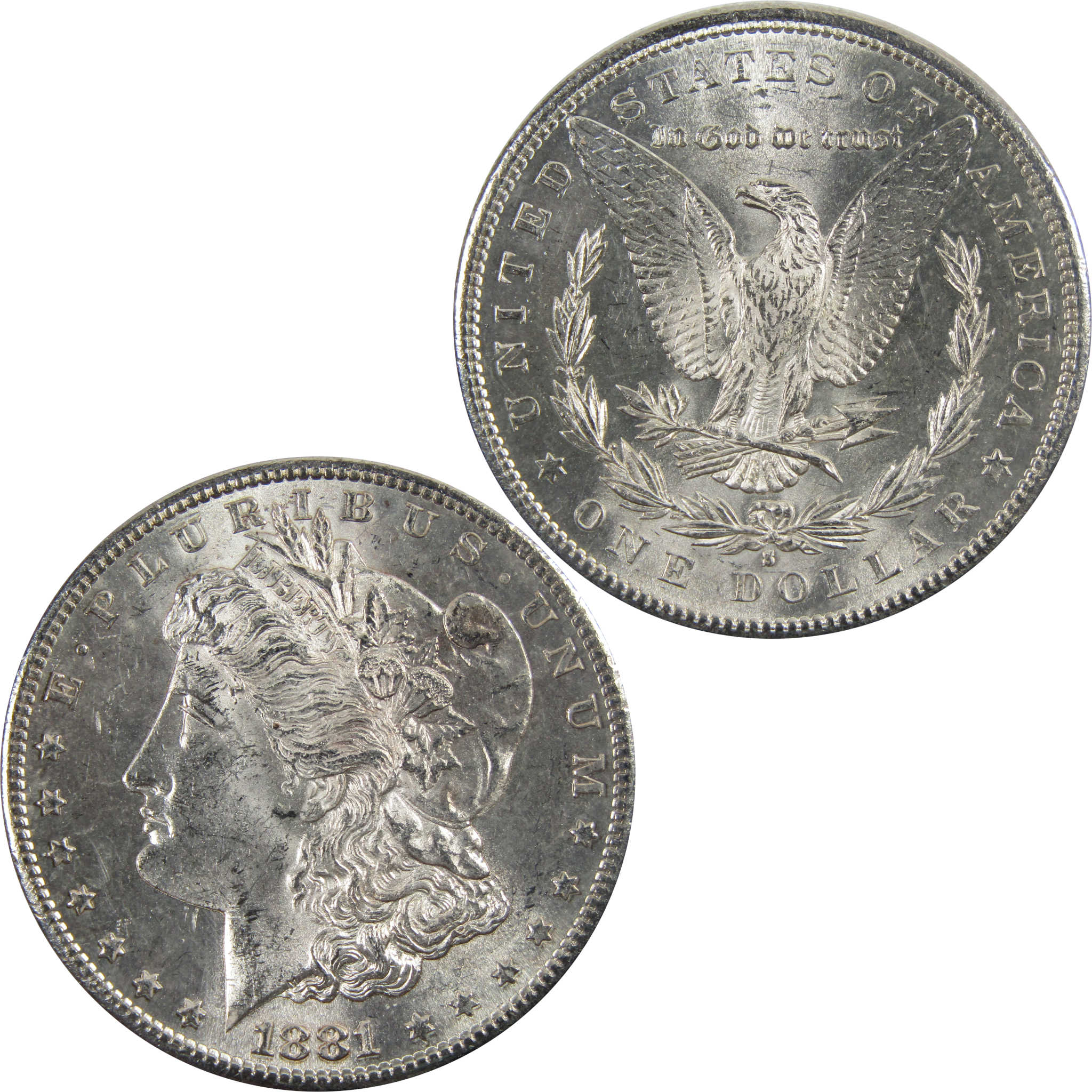 1881 S Morgan Dollar BU Uncirculated 90% Silver $1 Coin SKU:I5315 - Morgan coin - Morgan silver dollar - Morgan silver dollar for sale - Profile Coins &amp; Collectibles