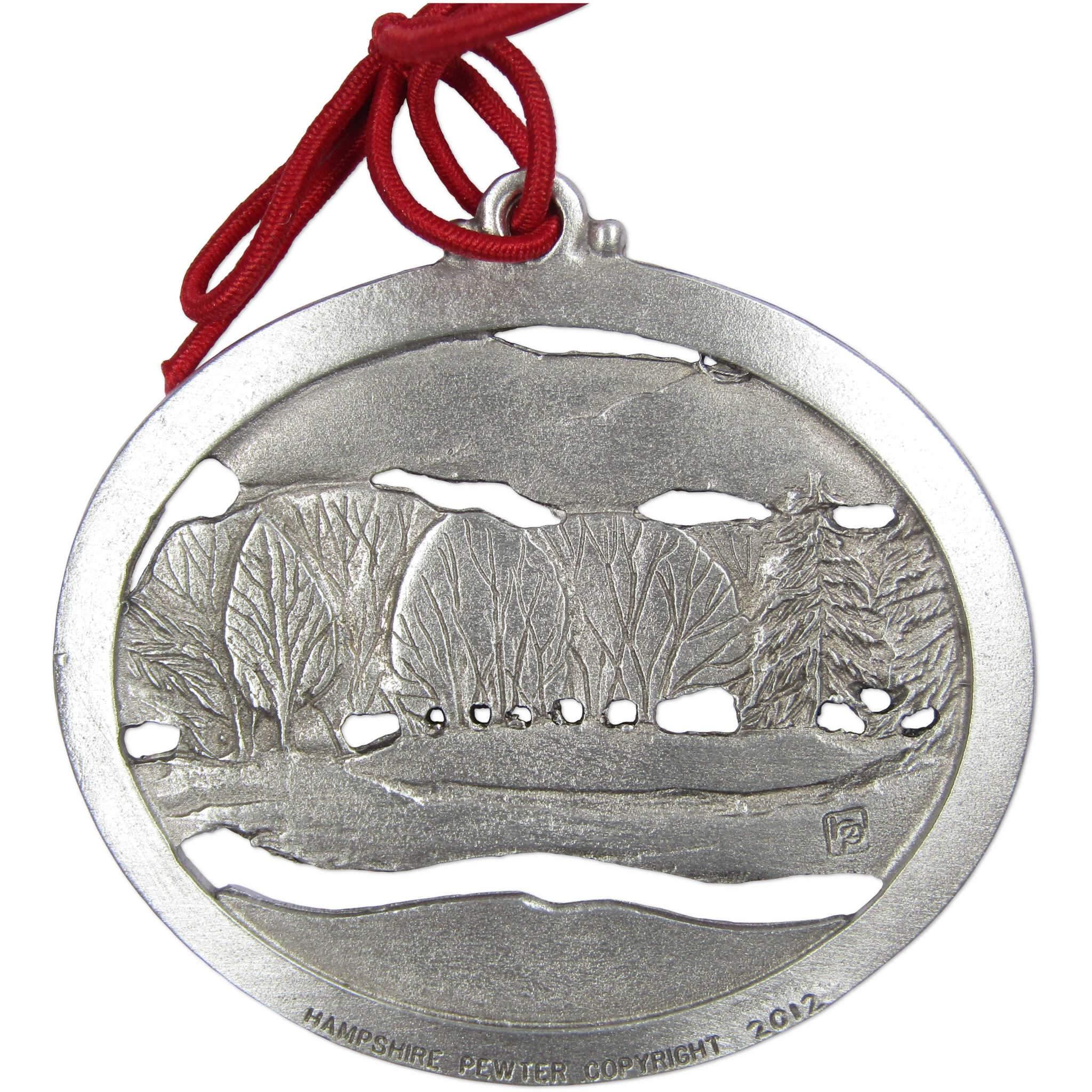 Winter Peace Pewter Christmas Tree Ornament Holiday Decoration Gift