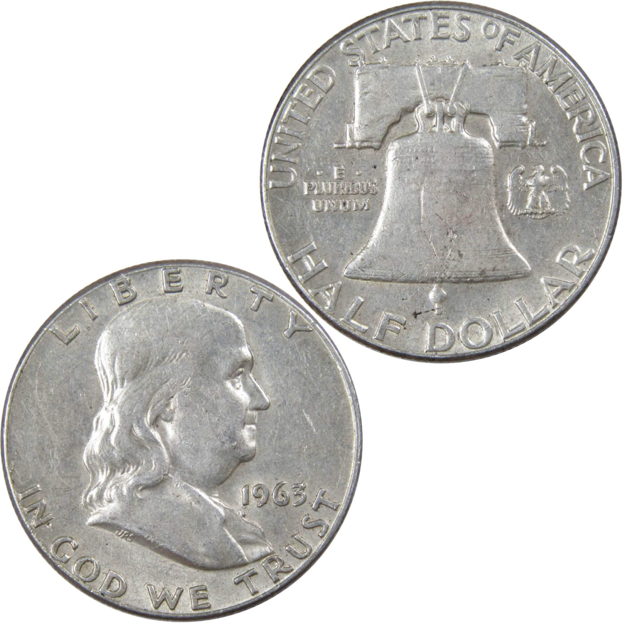 1963 Franklin Half Dollar XF EF Extremely Fine 90% Silver 50c US Coin