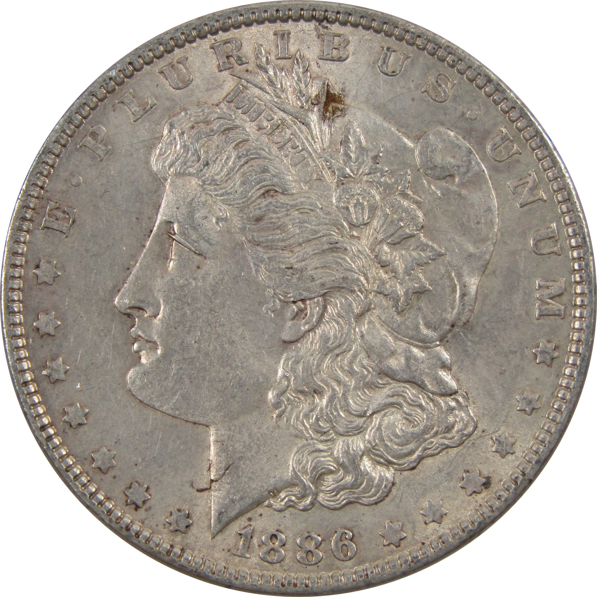 1886 Morgan Dollar AU About Uncirculated 90% Silver $1 Coin SKU:I5487 - Morgan coin - Morgan silver dollar - Morgan silver dollar for sale - Profile Coins &amp; Collectibles
