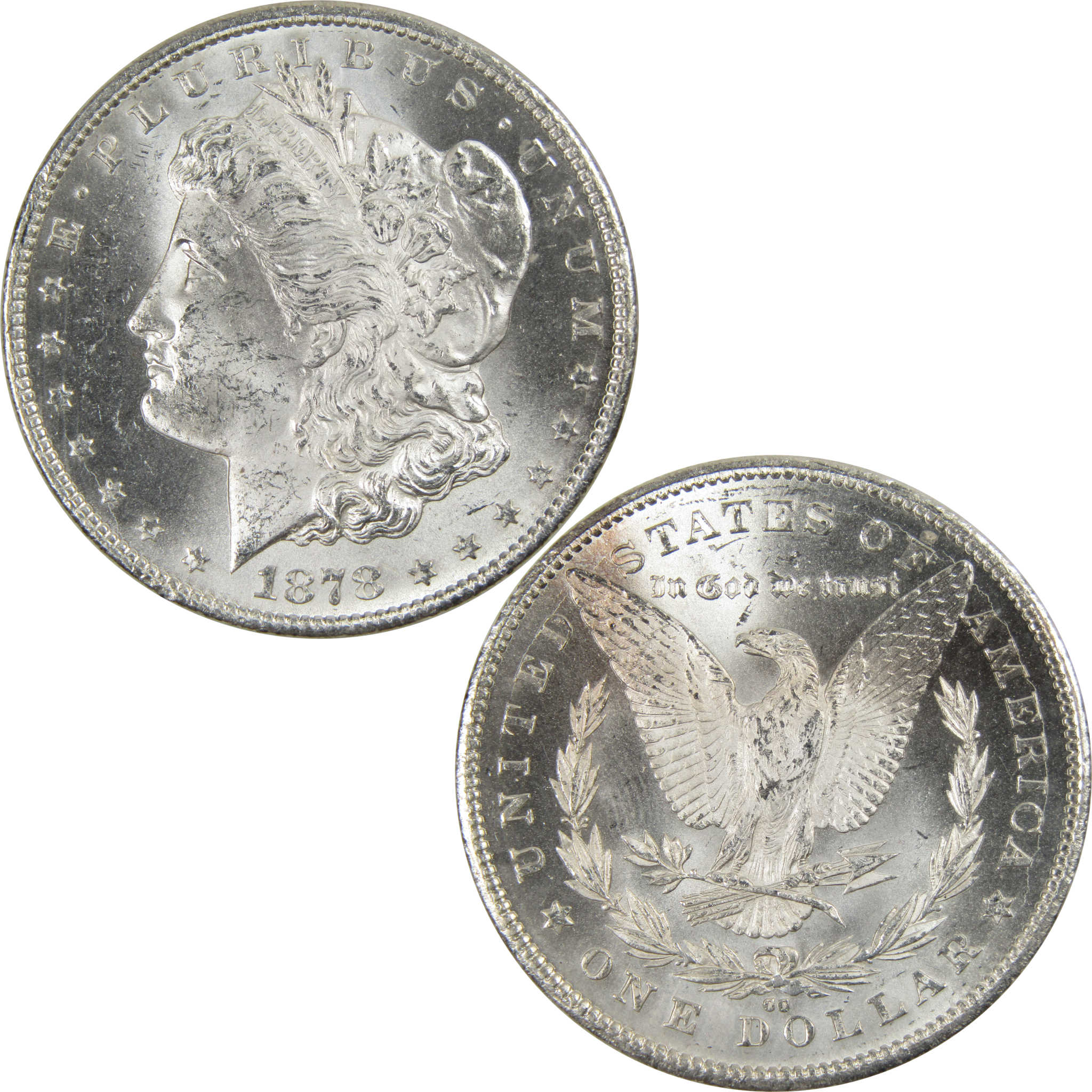 1878 CC Morgan Dollar BU Choice Uncirculated 90 Silver SKU I3841