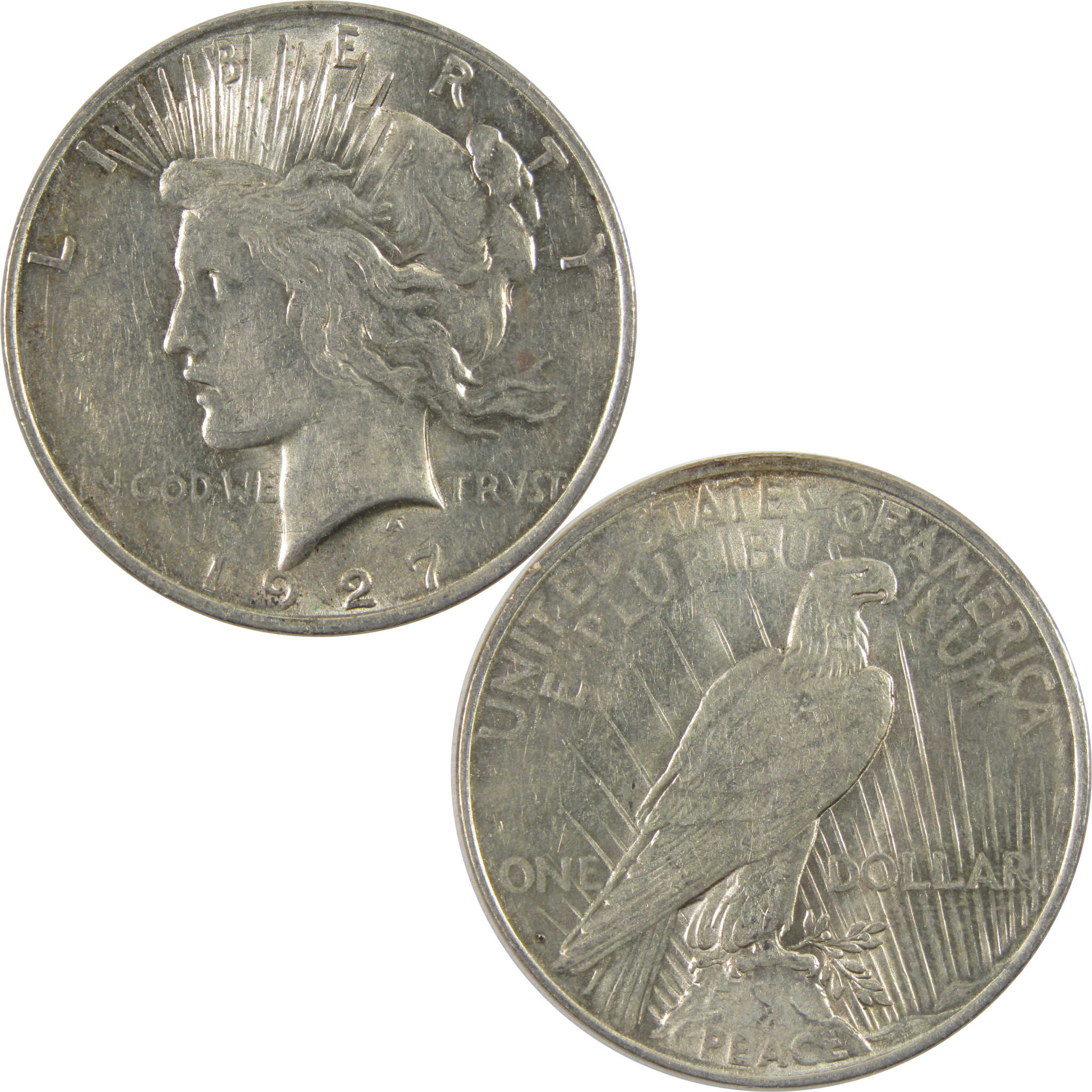 1927 D Peace Dollar AU About Uncirculated 90% Silver $1 Coin SKU:I7710