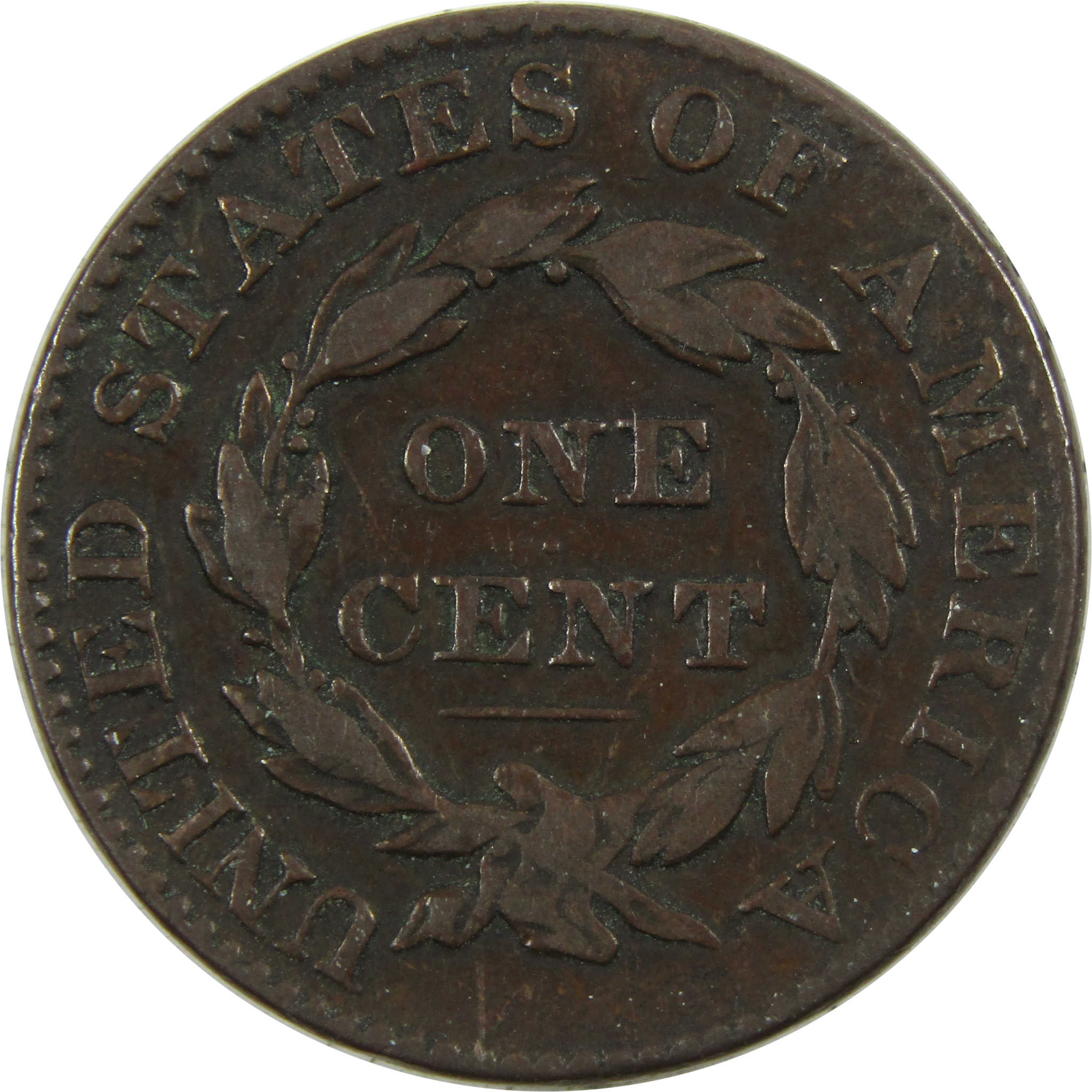 1827 Coronet Head Large Cent F Fine Copper Penny 1c Coin SKU:I4720