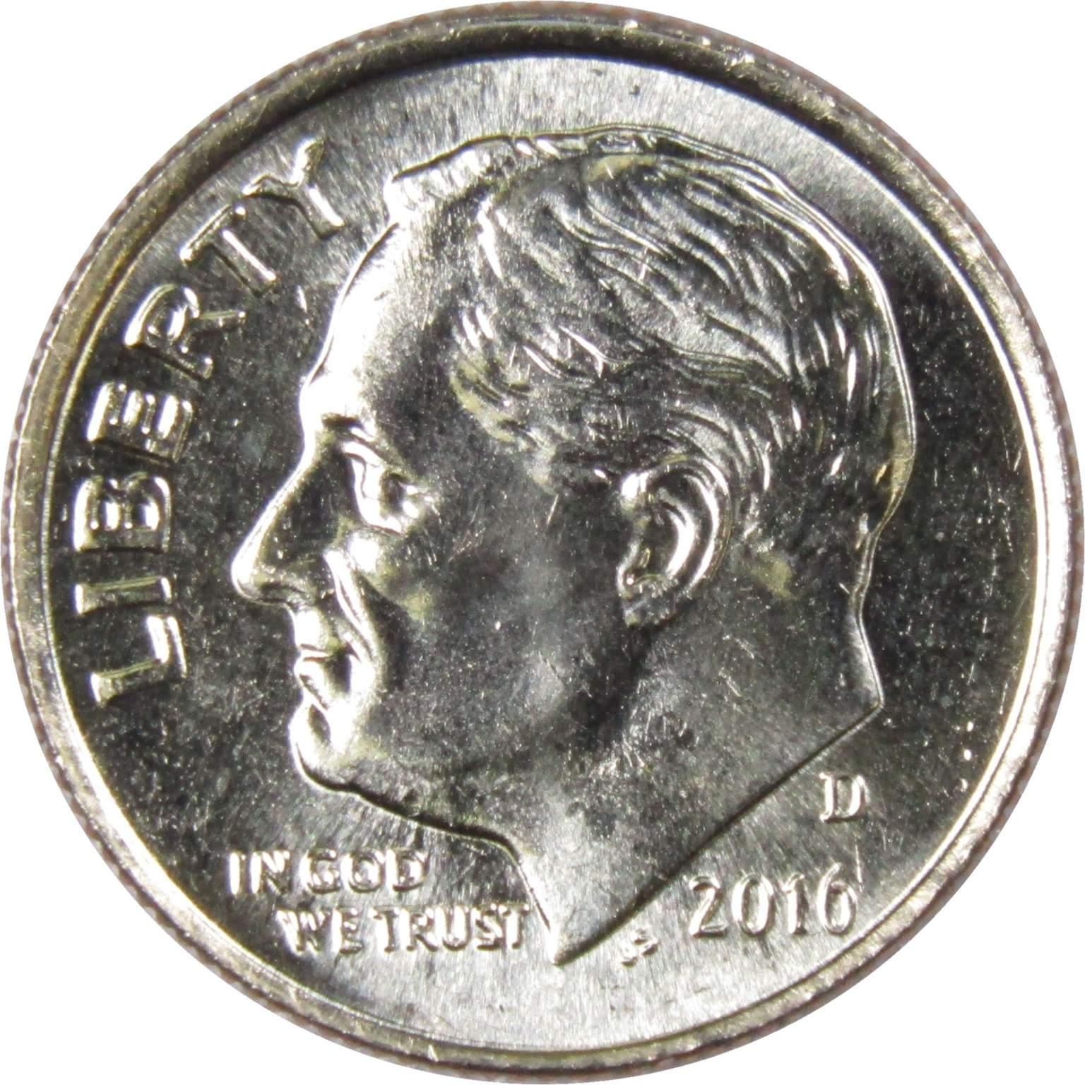 2016 D Roosevelt Dime BU Uncirculated Mint State 10c US Coin Collectible