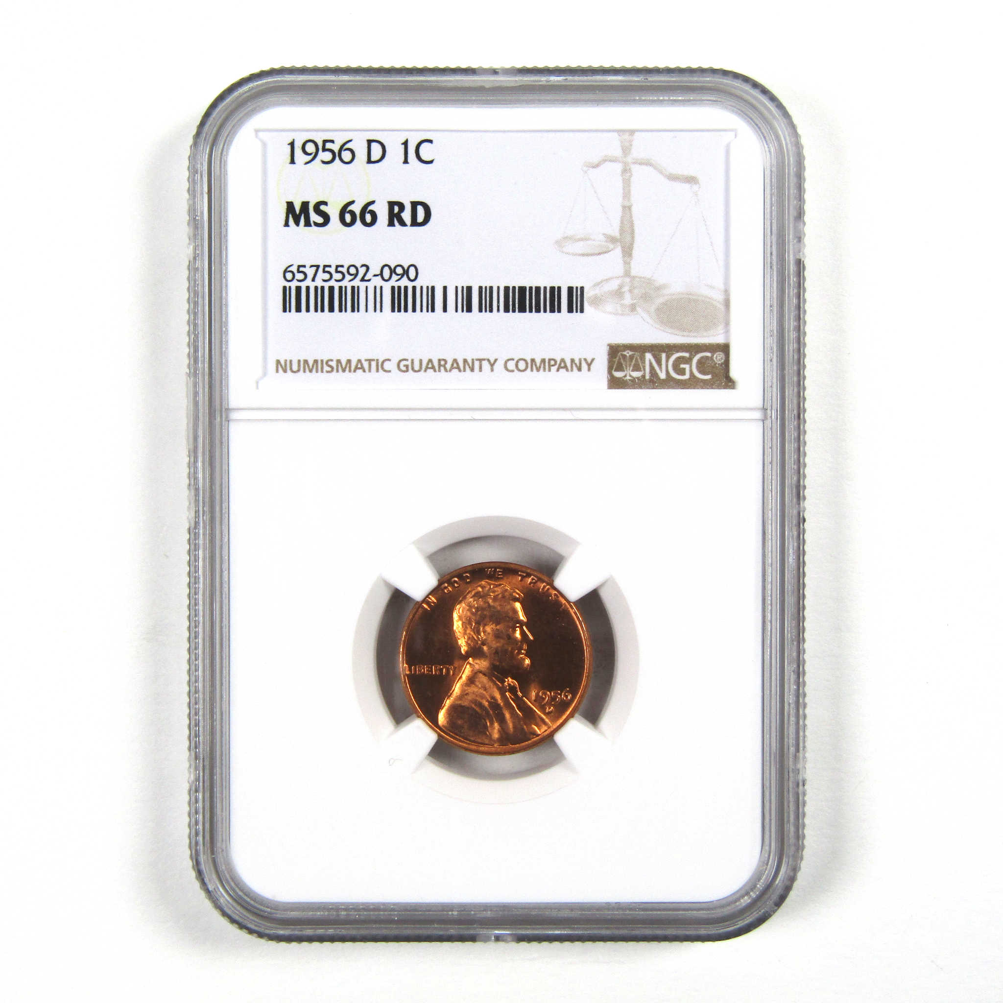 1956 D Lincoln Wheat Cent MS 66 RD NGC Penny Uncirculated SKU:I3680