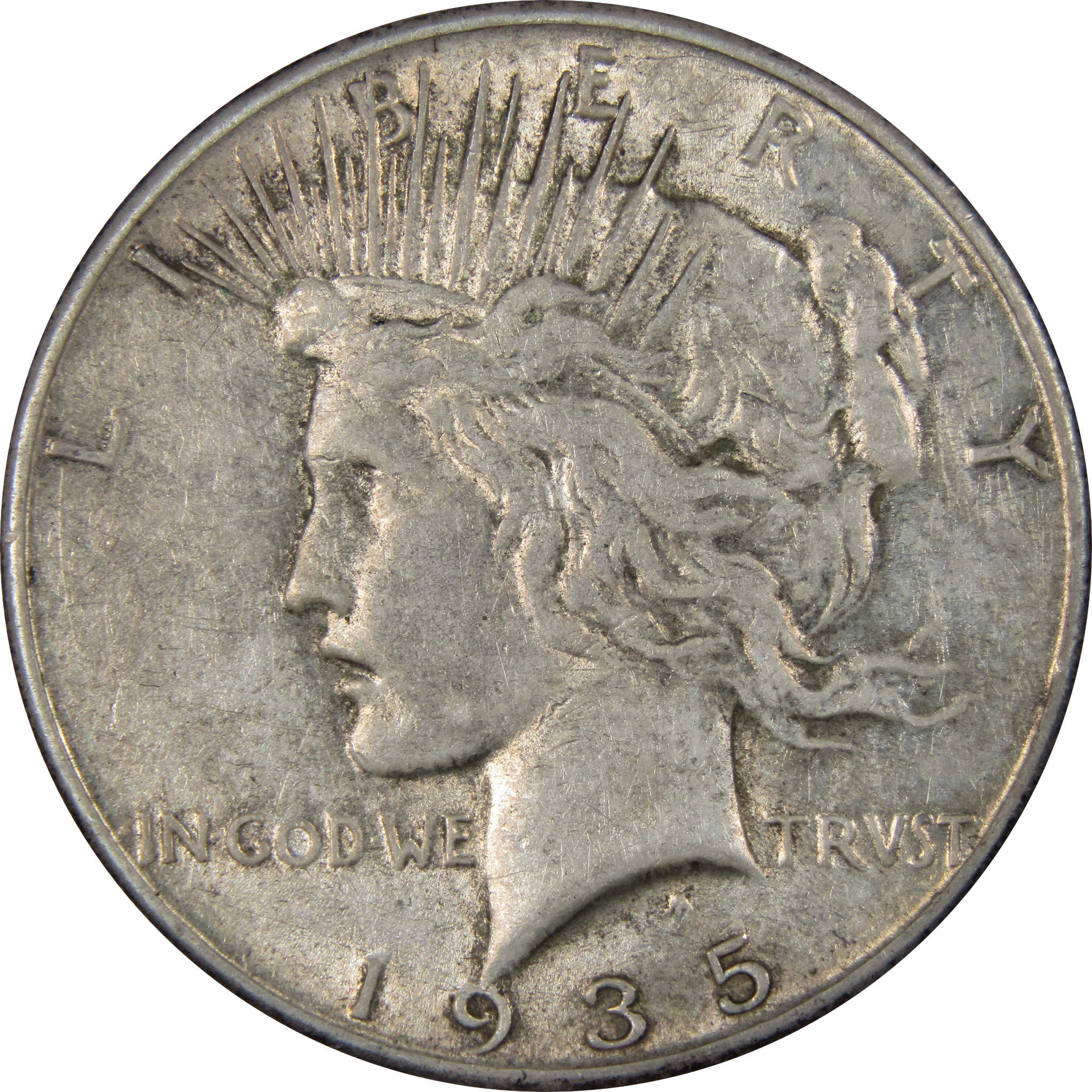 1935 Peace Dollar XF EF Extremely Fine 90% Silver Coin SKU:IPC8032