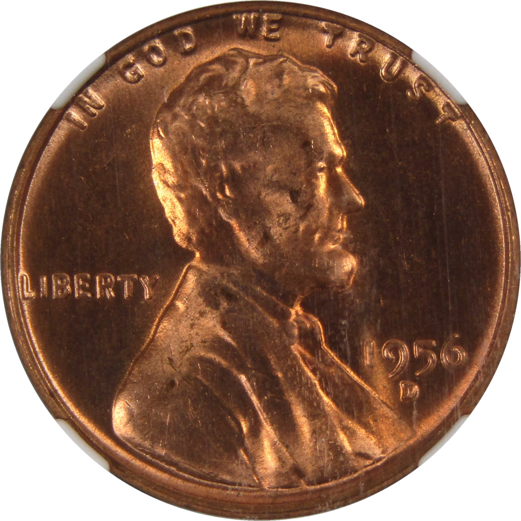1956 D Lincoln Wheat Cent MS 66 RD NGC Penny Uncirculated SKU:I3648