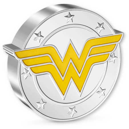 DC Comics Wonder Woman Logo 1oz Silver Proof Coin 2022 Niue SKU:OPC80