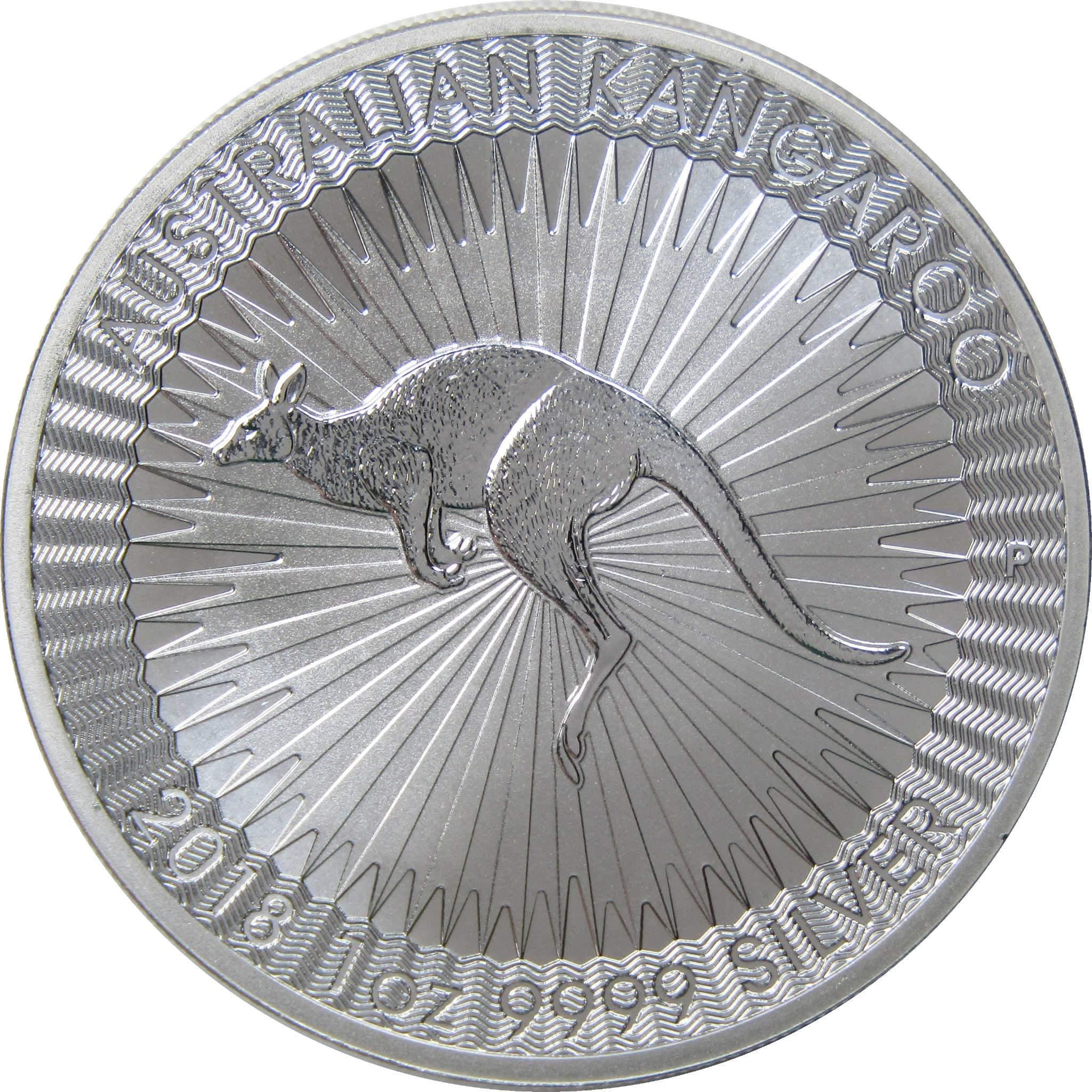 2018 Australian Kangaroo BU Brilliant Uncirculated 1 oz .9999 Silver $1 Coin