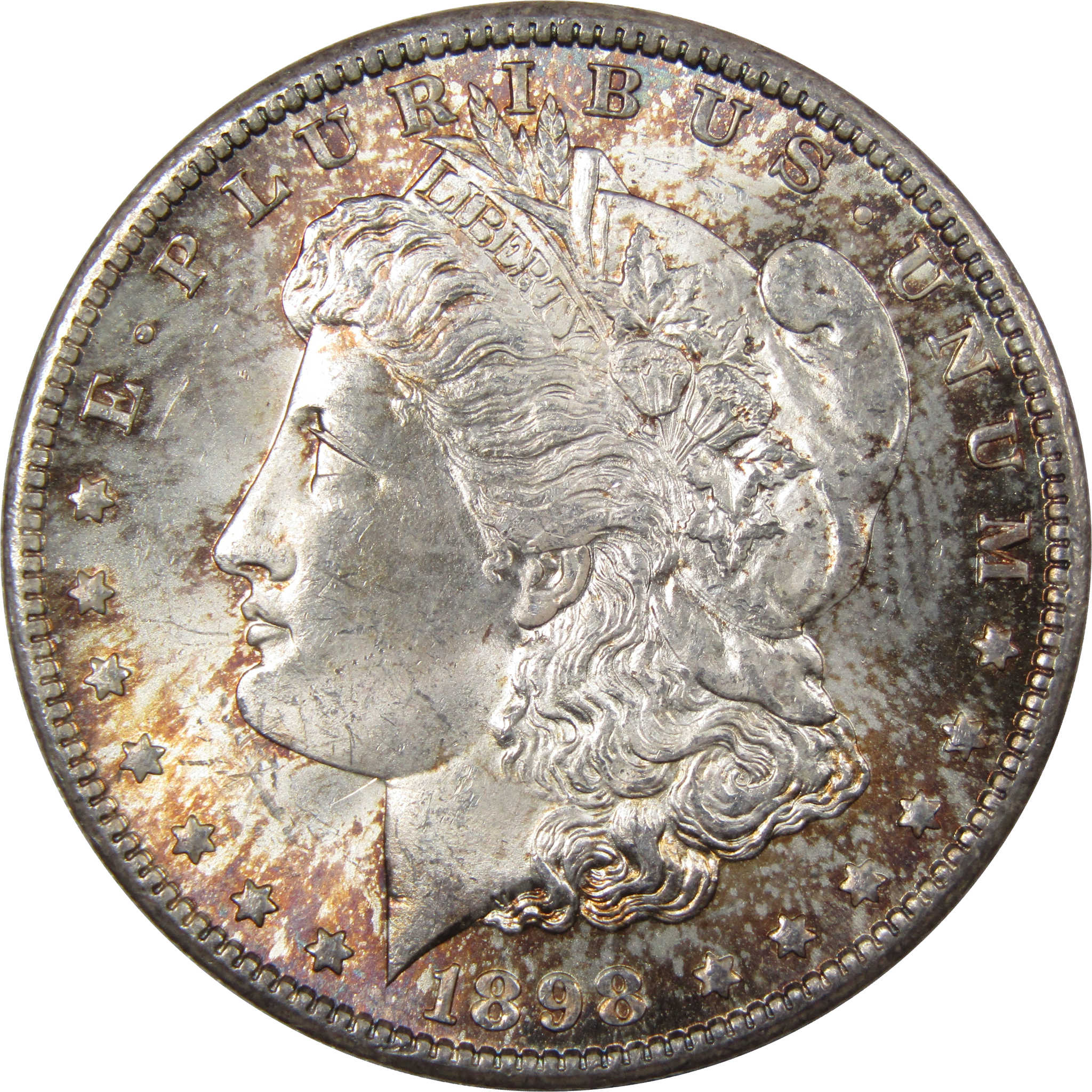 1898 O Morgan Dollar BU Uncirculated Mint State Silver Toned SKU:I1266