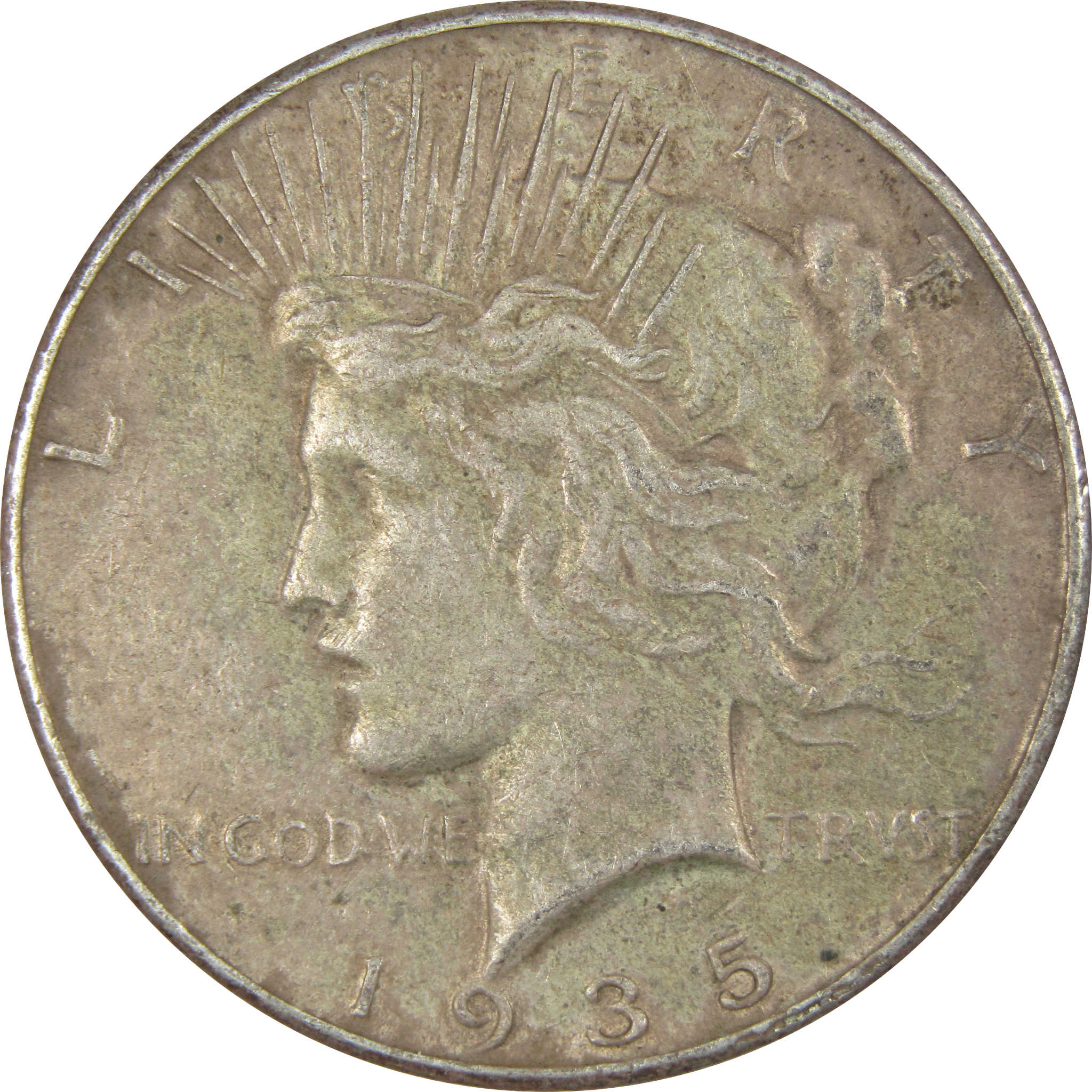 1935 Peace Dollar XF EF Extremely Fine 90% Silver Coin SKU:IPC8331