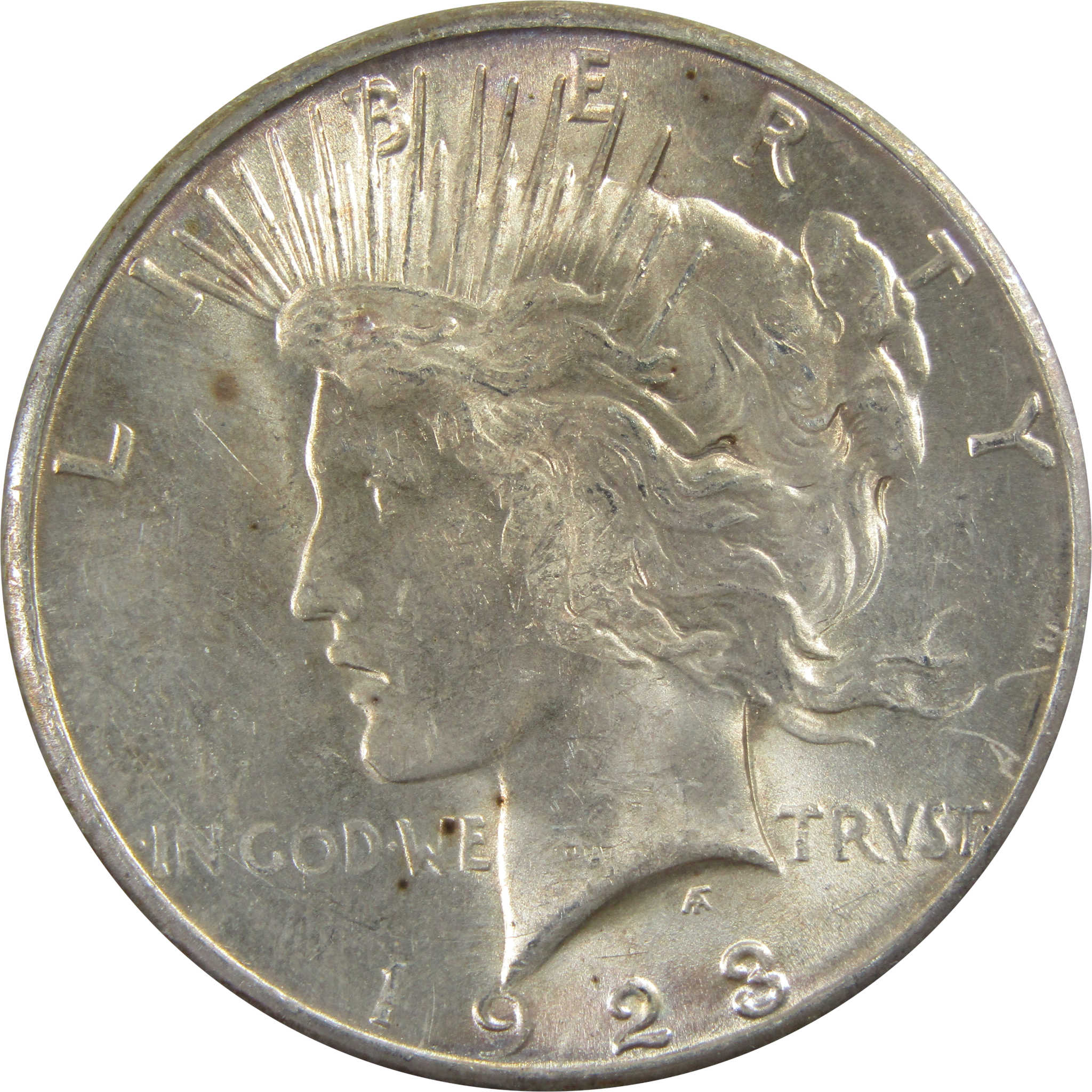 1923 S Peace Dollar Borderline Uncirculated 90% Silver $1 SKU:I5607