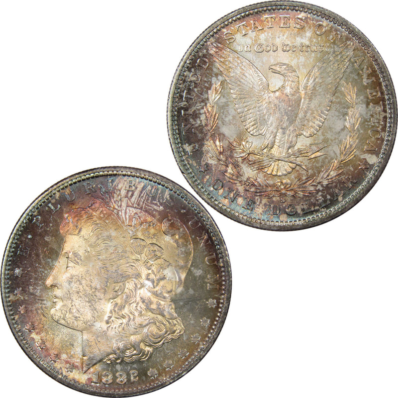 1882 S Morgan Dollar BU Choice Uncirculated Silver Toned SKU:I1267