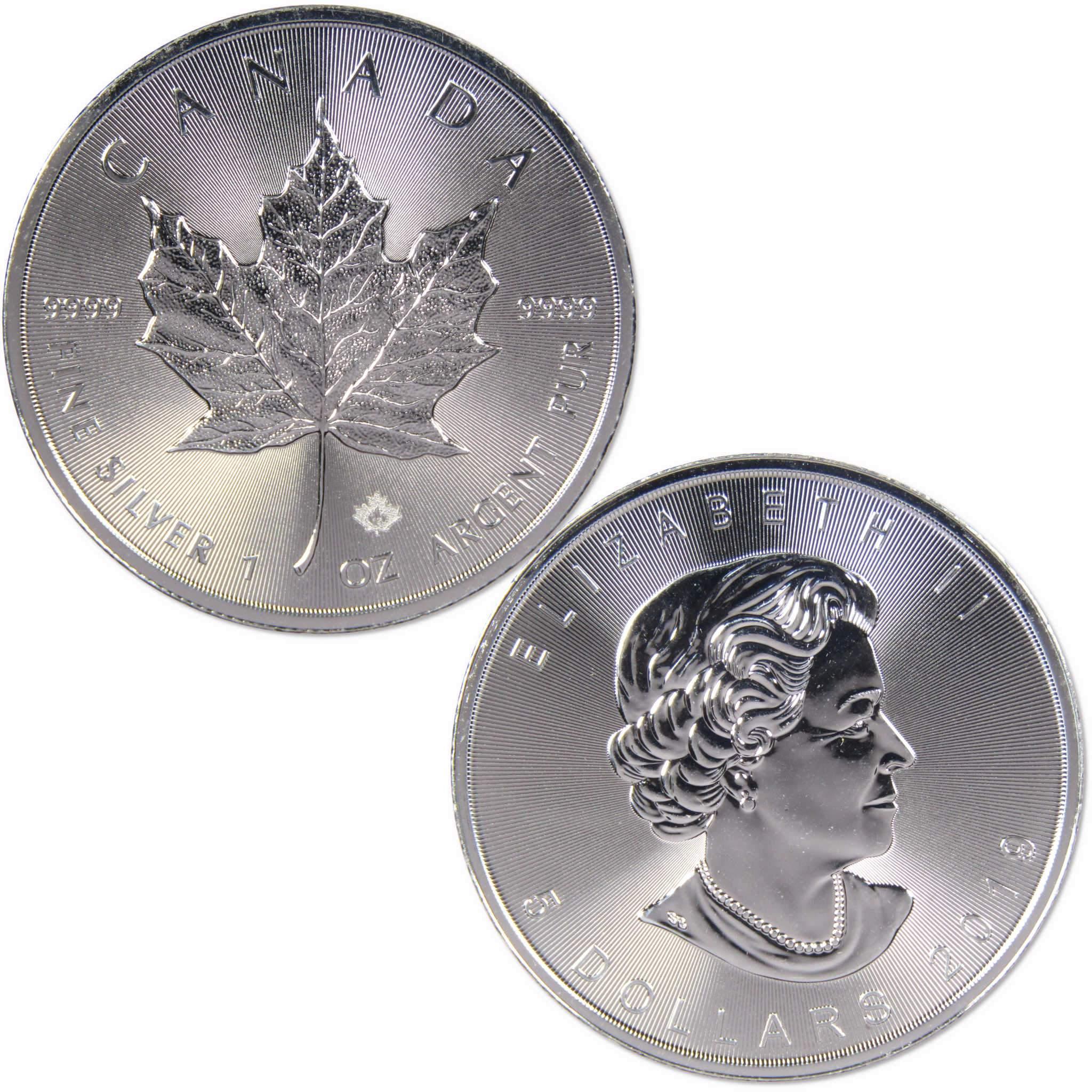 2019 Canadian Maple Leaf BU Brilliant Uncirculated 1 oz .9999 Silver $5 Coin