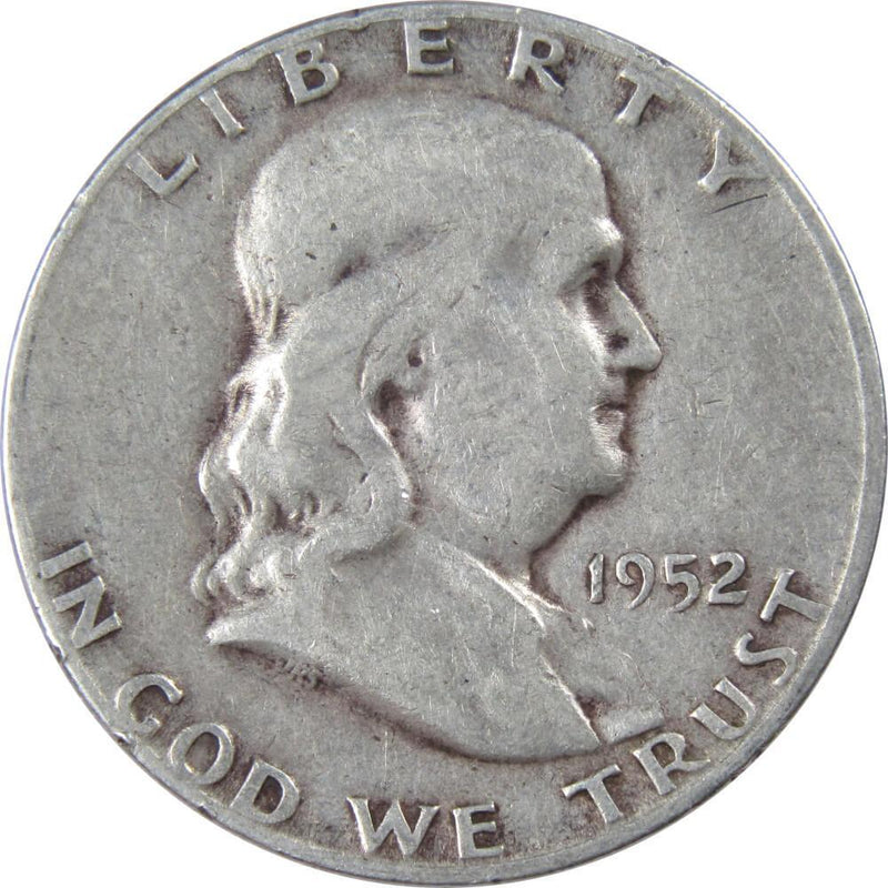 1952 S Franklin Half Dollar VG Very Good 90% Silver 50c US Coin Collectible - Franklin Half Dollar - Franklin half dollars - Franklin coins - Profile Coins &amp; Collectibles