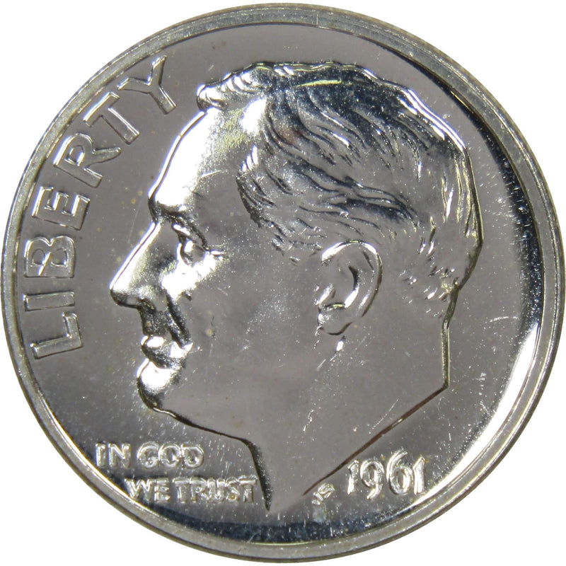 1961 Roosevelt Dime Choice Proof 90% Silver 10c US Coin Collectible - Roosevelt coin - Profile Coins &amp; Collectibles