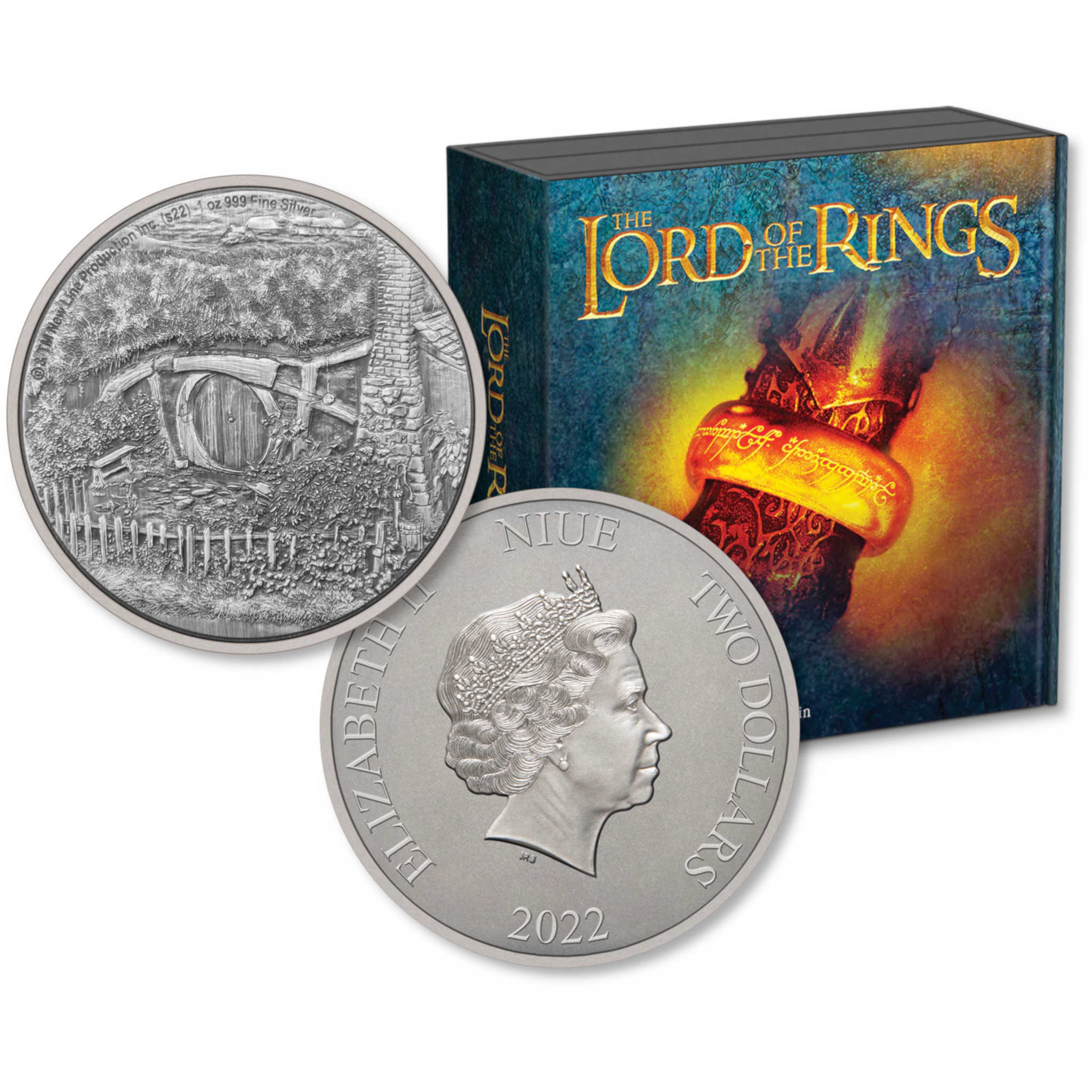 Lord of the Rings The Shire 1oz Silver $2 Coin 2022 Niue COA SKU:OPC19