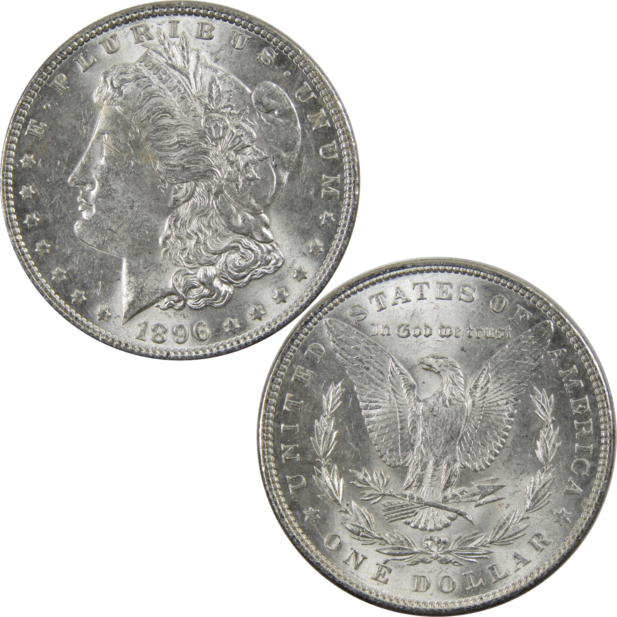 1896 Morgan Dollar AU About Uncirculated 90% Silver $1 Coin SKU:I5474 - Morgan coin - Morgan silver dollar - Morgan silver dollar for sale - Profile Coins &amp; Collectibles