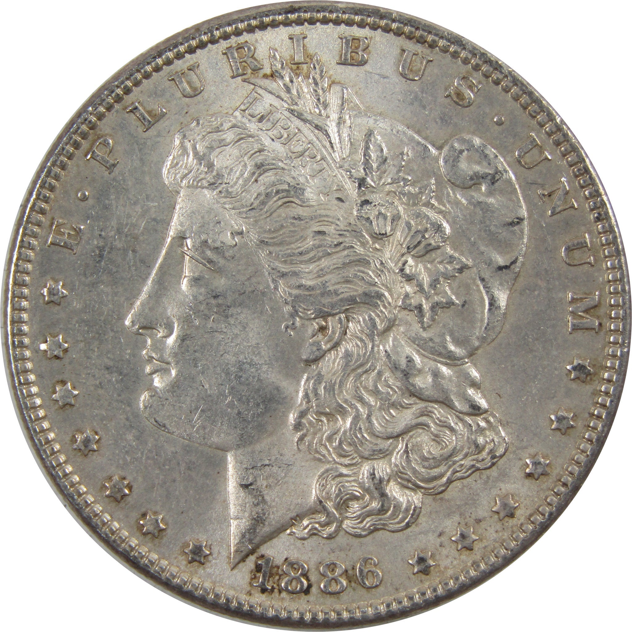 1886 Morgan Dollar AU About Uncirculated 90% Silver $1 Coin SKU:I5491 - Morgan coin - Morgan silver dollar - Morgan silver dollar for sale - Profile Coins &amp; Collectibles