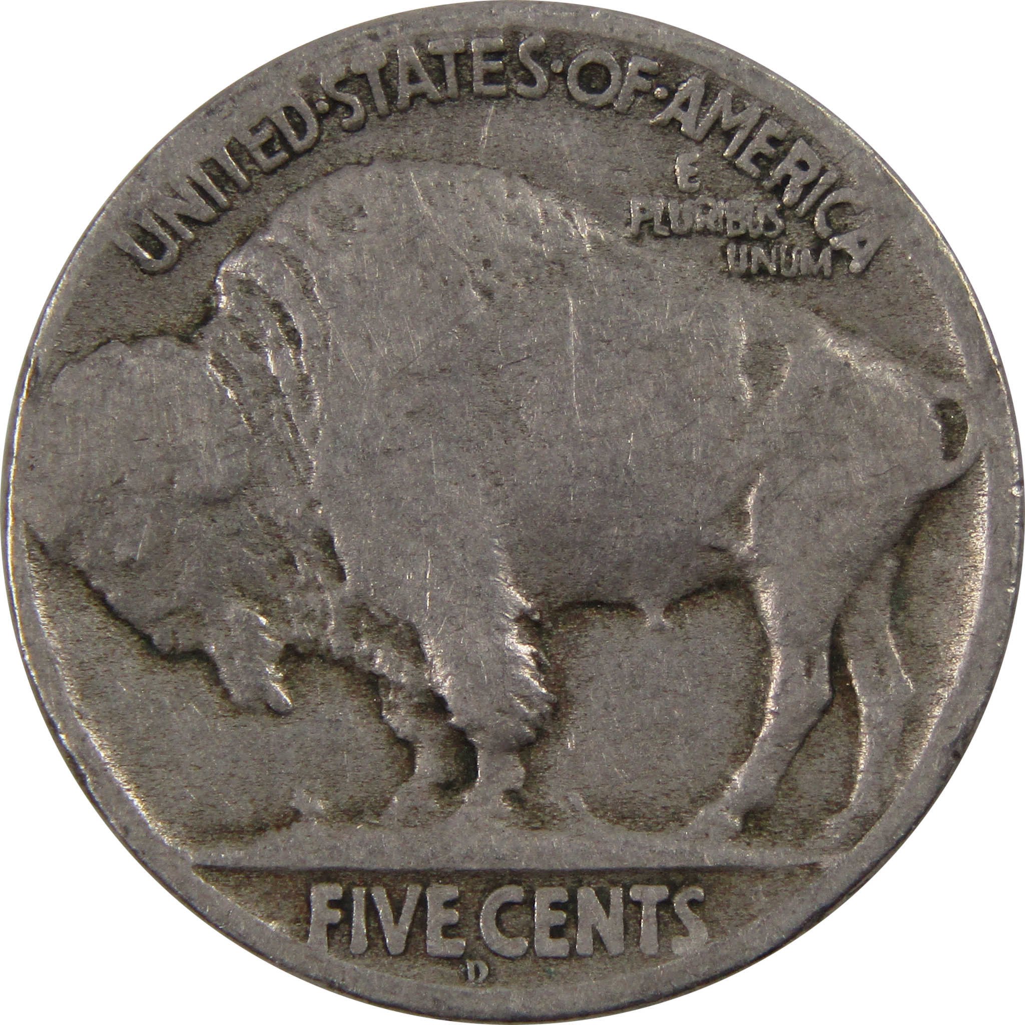 1918 D Indian Head Buffalo Nickel 5 Cent Piece AG About Good SKU:I3296