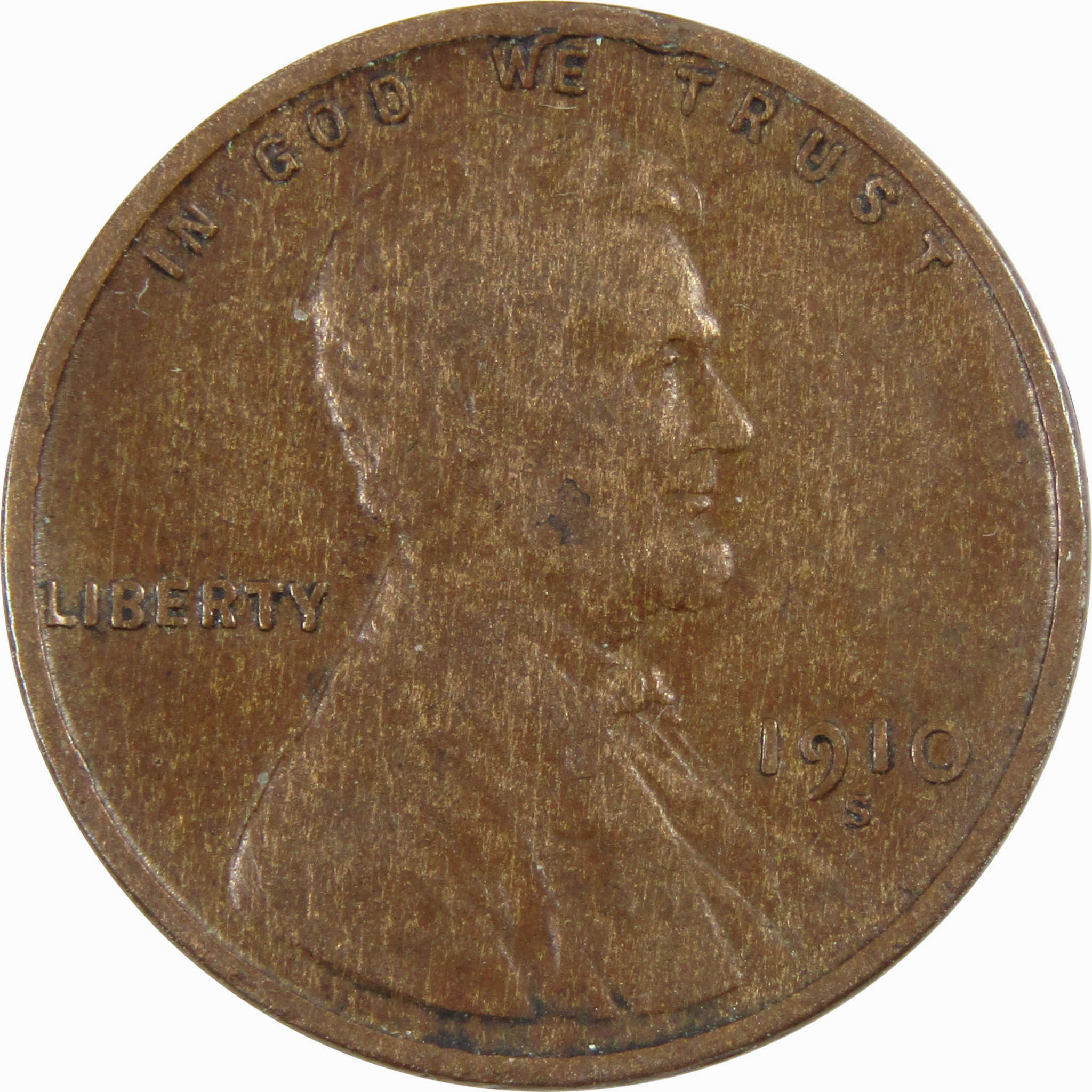 1910 S Lincoln Wheat Cent VF Very Fine Bronze Penny 1c SKU:I3905