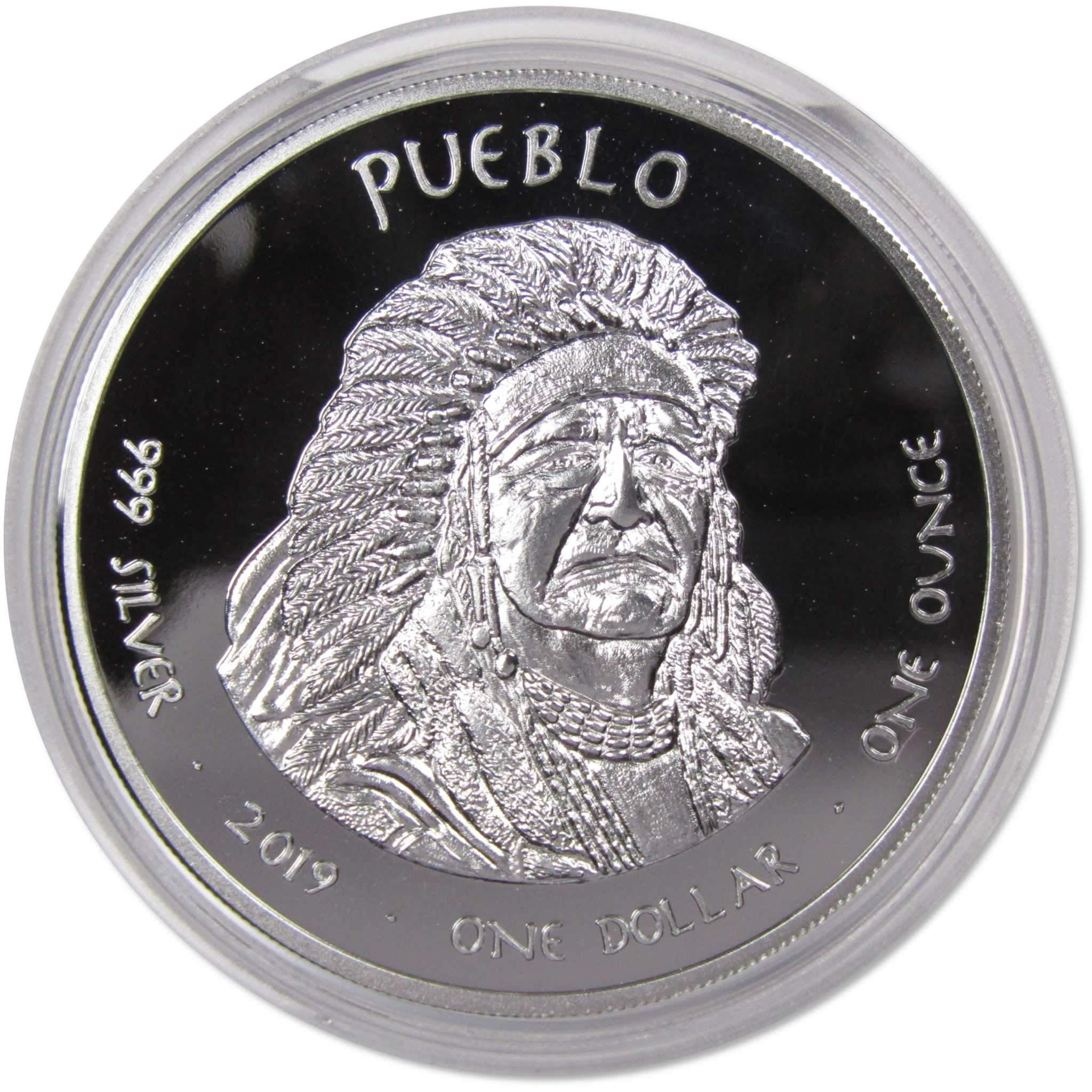 2019 Native American Jamul Pueblo Big Horn Sheep 1 oz .999 Fine Silver $1 Proof