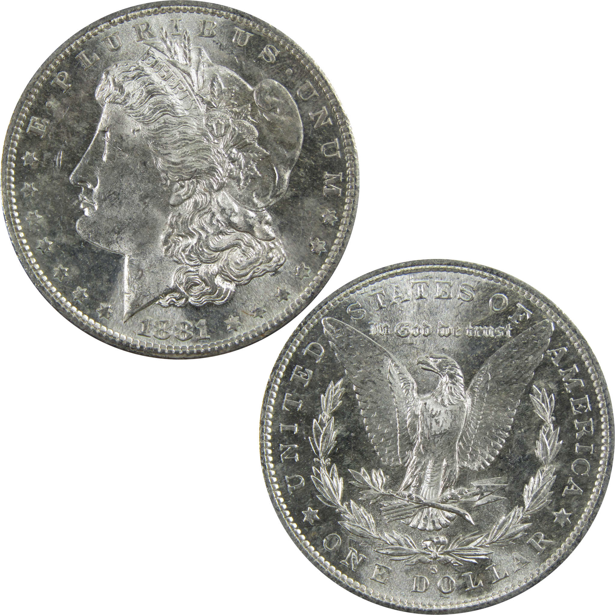 1881 S Morgan Dollar BU Uncirculated 90% Silver $1 Coin SKU:I5300 - Morgan coin - Morgan silver dollar - Morgan silver dollar for sale - Profile Coins &amp; Collectibles