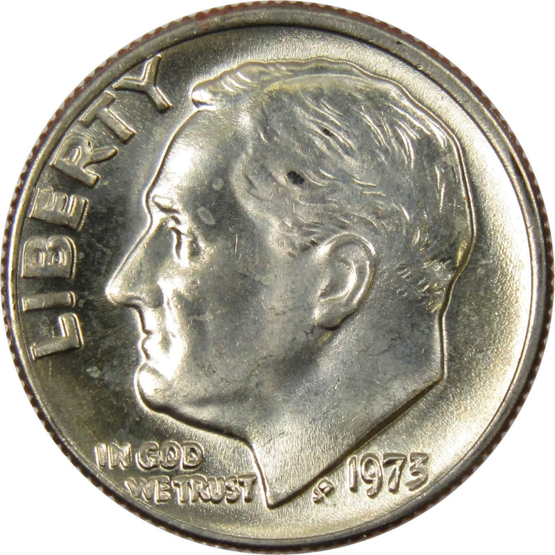 1973 Roosevelt Dime BU Uncirculated Mint State 10c US Coin Collectible - Roosevelt coin - Profile Coins &amp; Collectibles