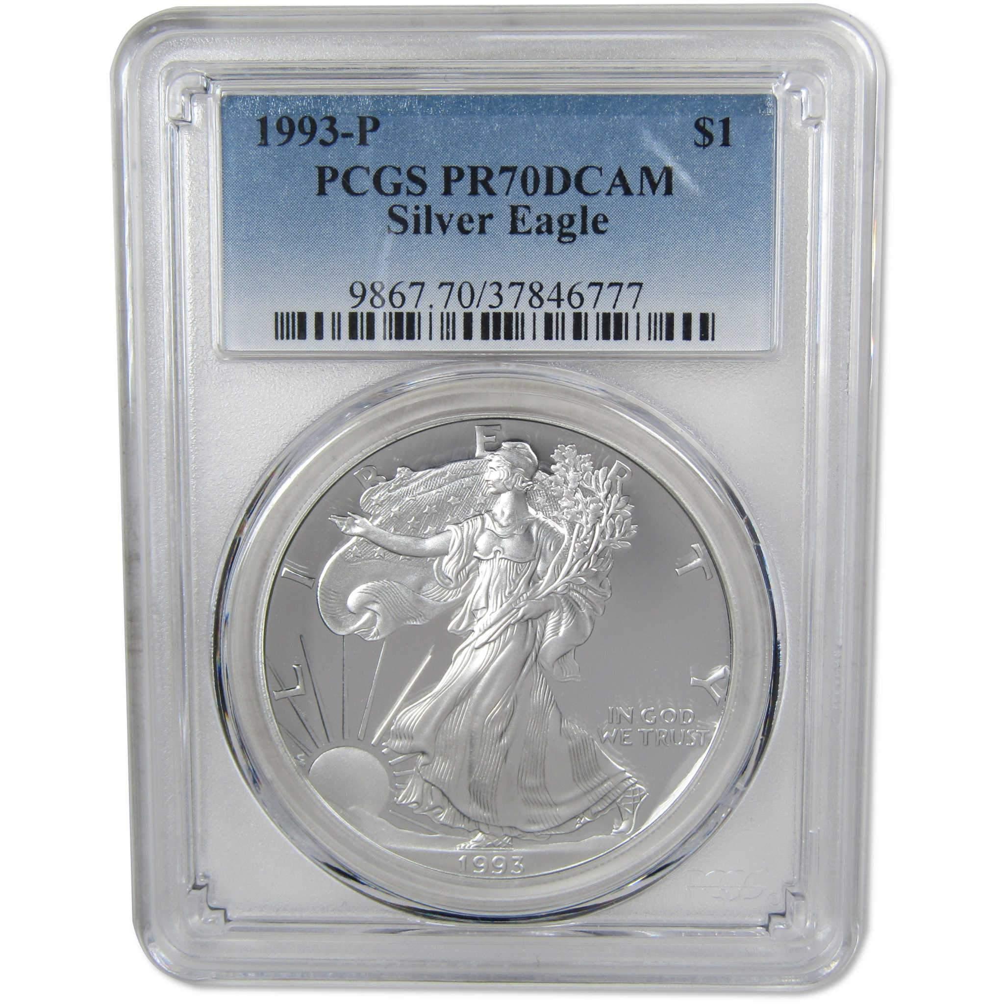 1993 P American Eagle Dollar PR 70 DCAM PCGS Silver Proof SKU:IPC5133