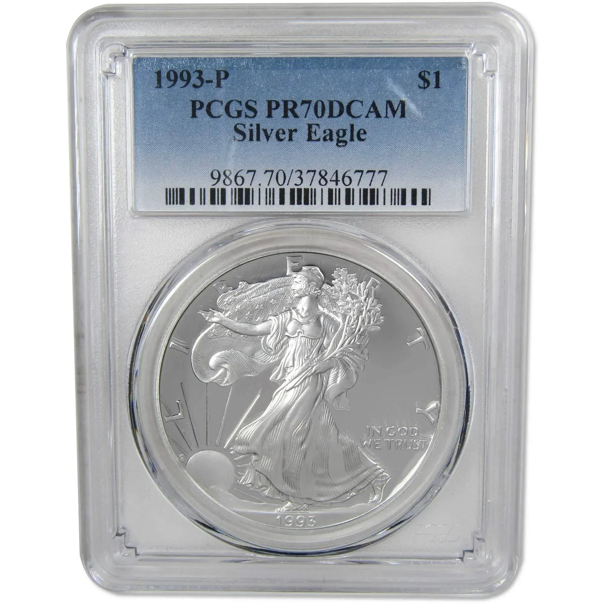1993 P American Silver Eagle PR 70 DCAM PCGS Bullion Proof SKU:IPC5133