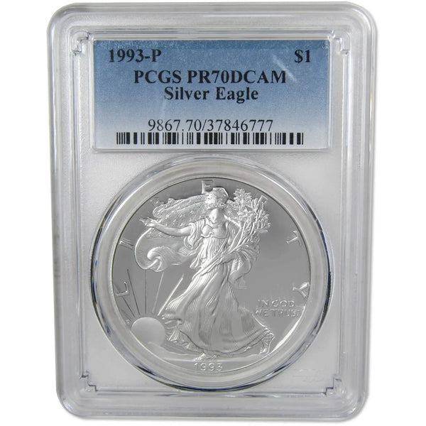 1993 P American Silver Eagle PR 70 DCAM PCGS Bullion Proof SKU:IPC5133