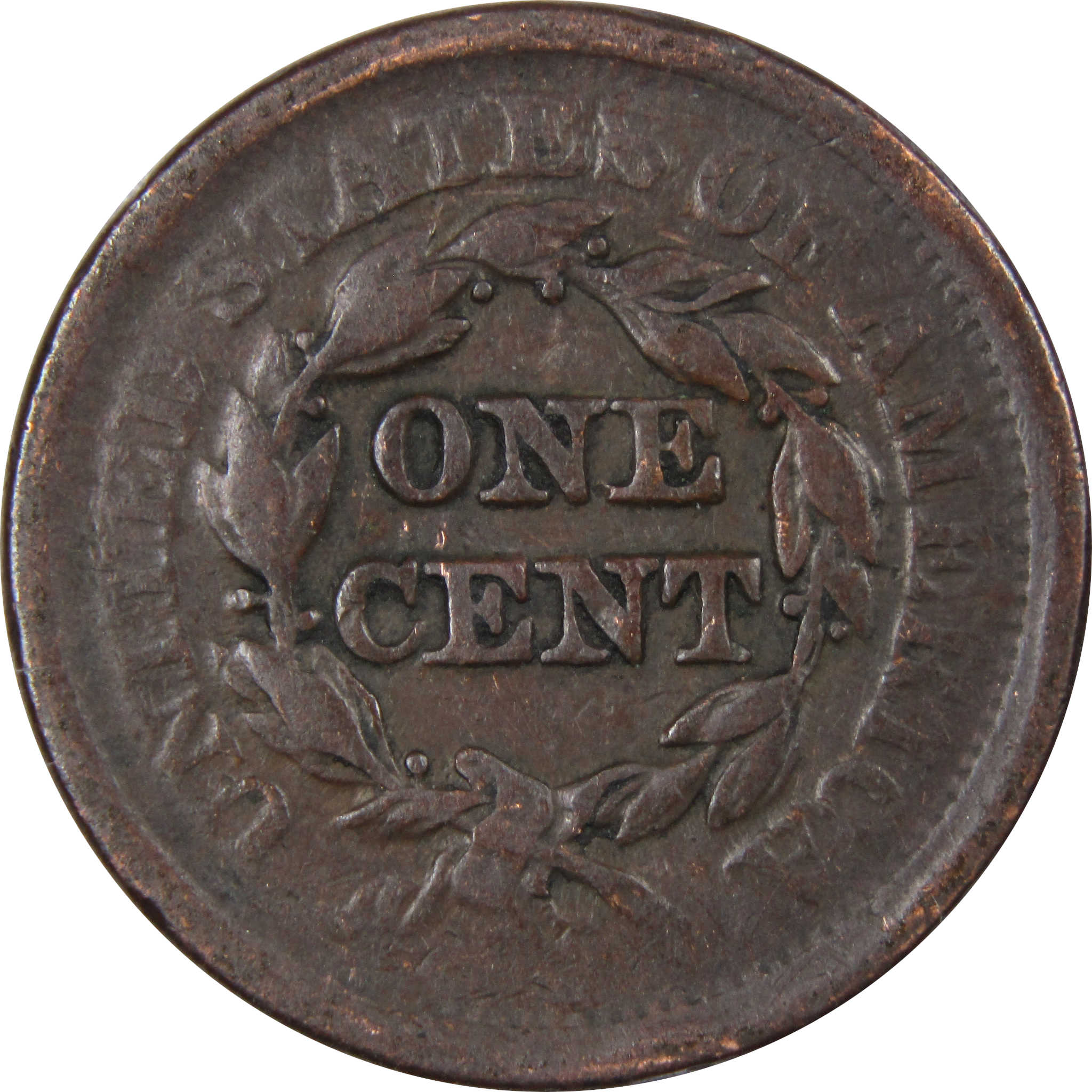 1852 Braided Hair Large Cent F Fine Copper Penny 1c SKU:IPC9060