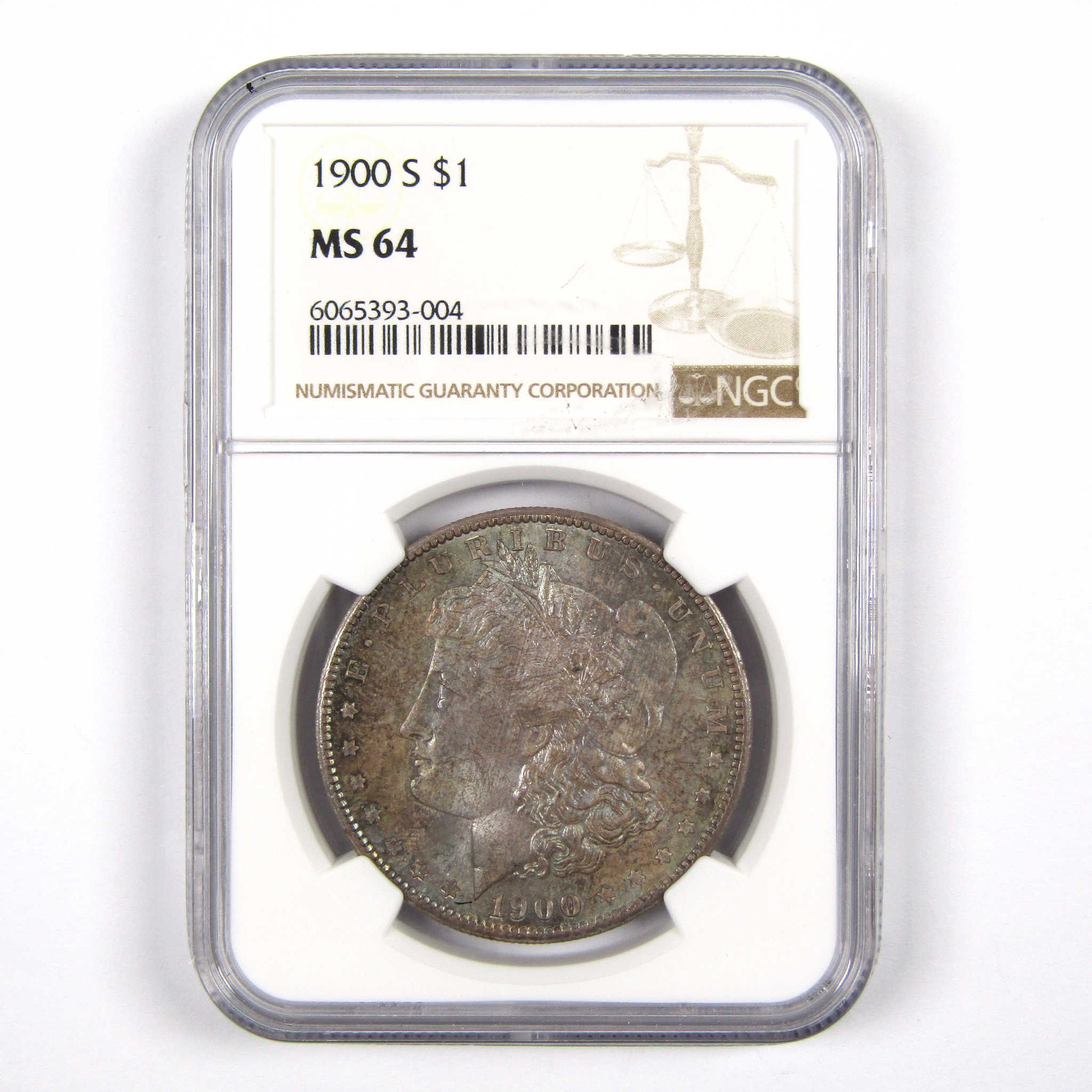 1900 S Morgan Dollar MS 64 NGC 90% Silver $1 UNC Toned SKU:CPC3052