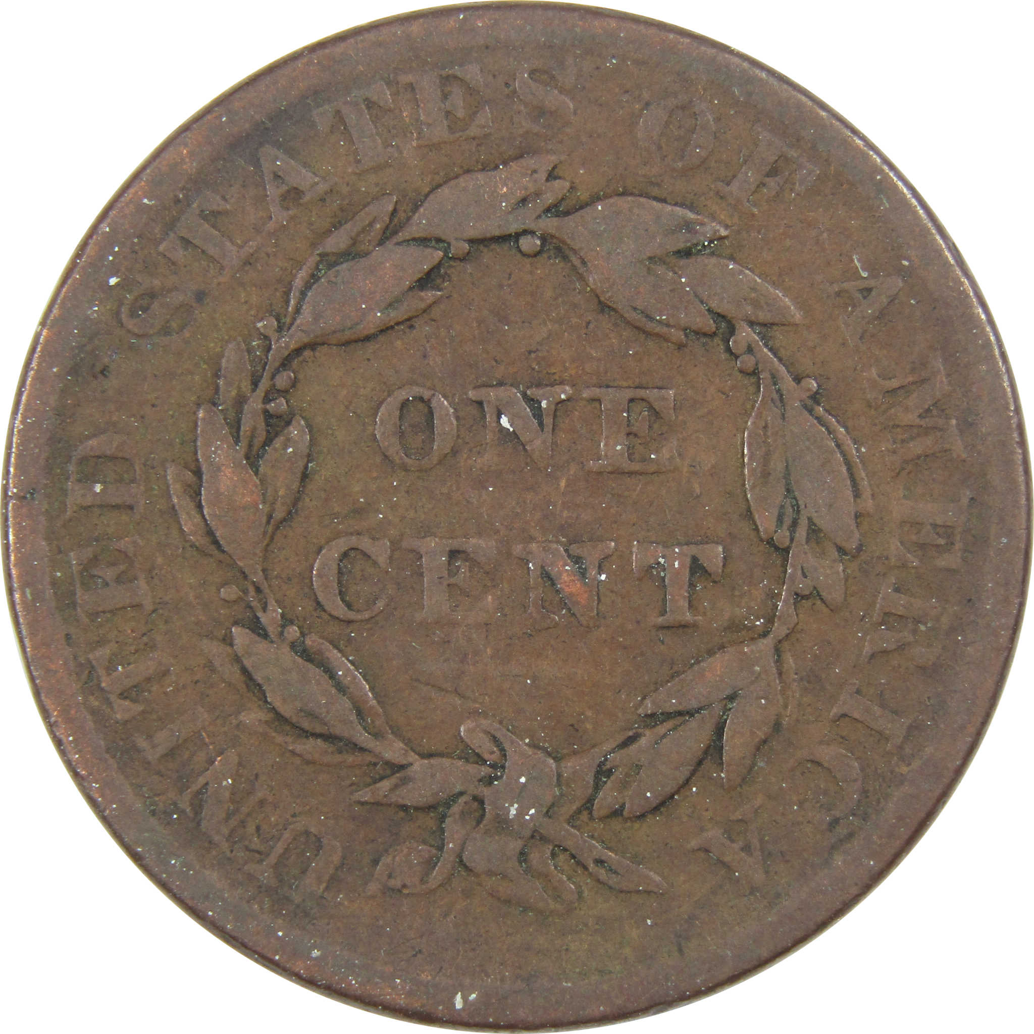 1837 Plain Cord Medium Letters Coronet Head Large Cent G Good SKU:I903