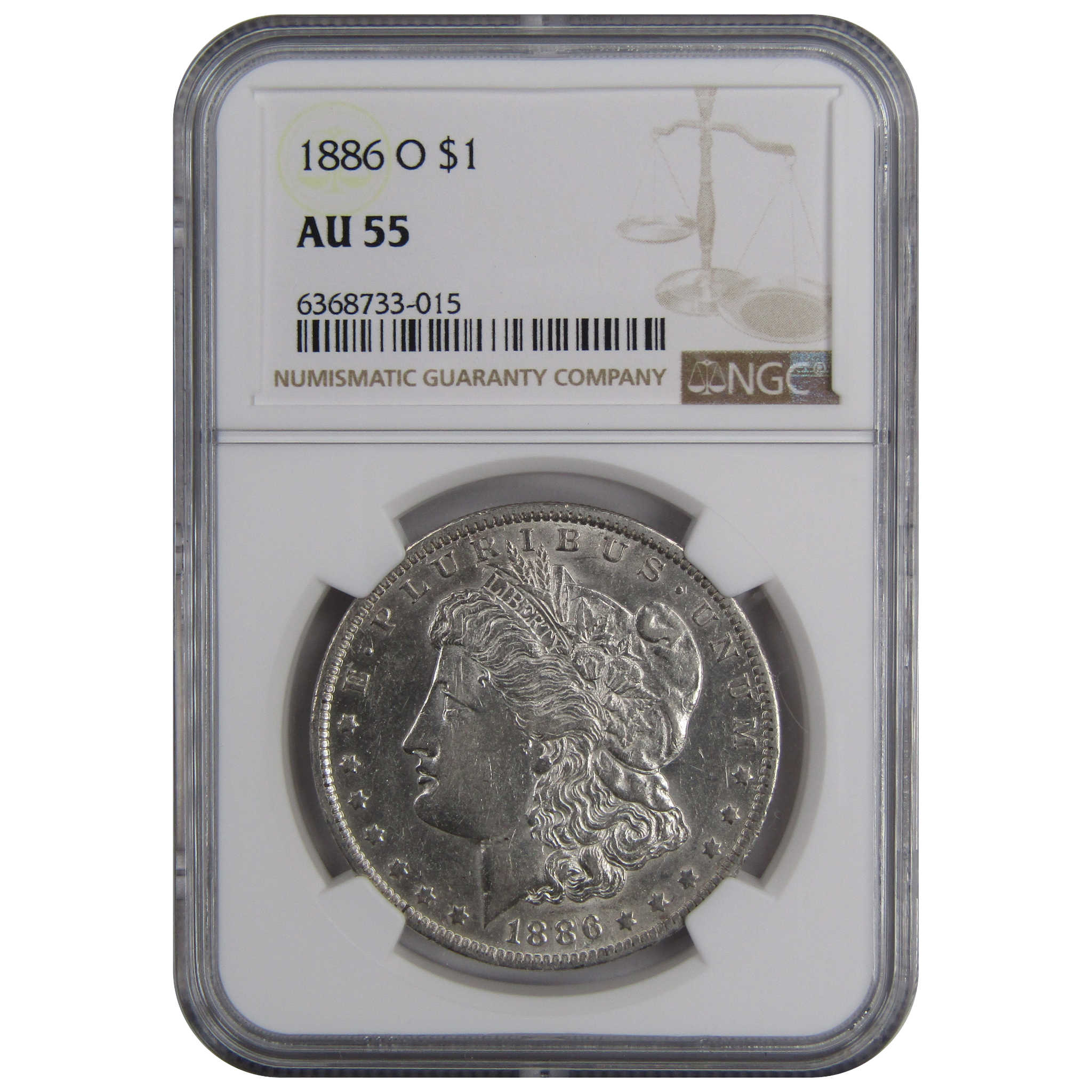 1886 O Morgan Dollar AU 55 NGC 90% Silver US Coin SKU:I2296 - Morgan coin - Morgan silver dollar - Morgan silver dollar for sale - Profile Coins &amp; Collectibles