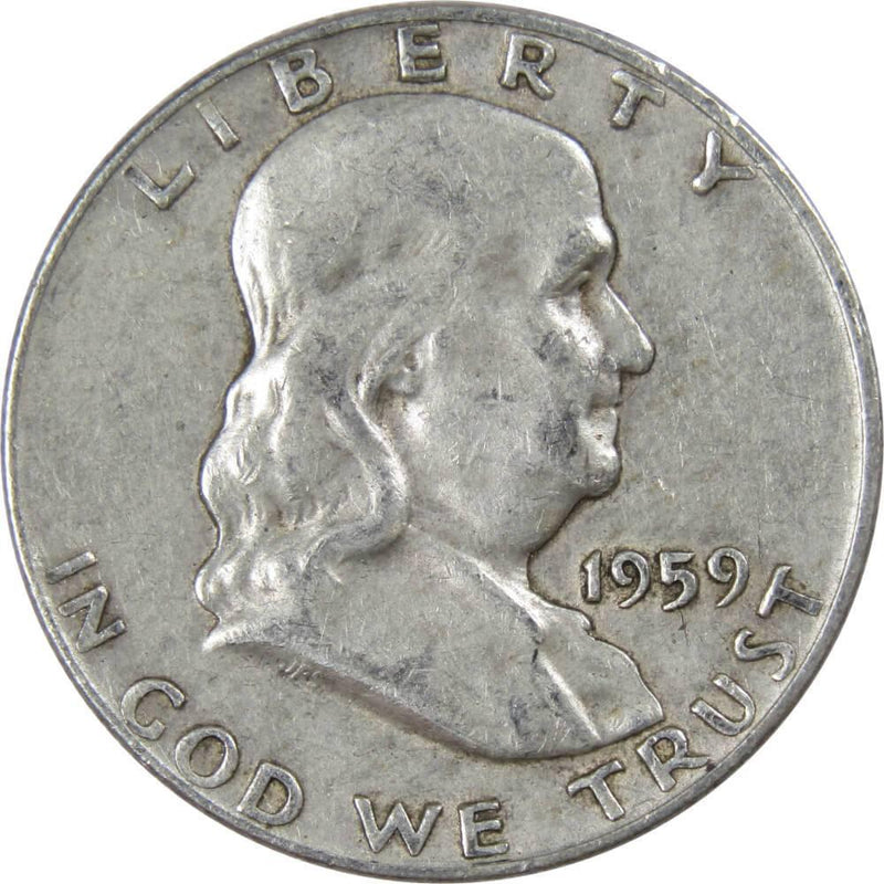 1959 Franklin Half Dollar VF Very Fine 90% Silver 50c US Coin Collectible - Franklin Half Dollar - Franklin half dollars - Franklin coins - Profile Coins &amp; Collectibles