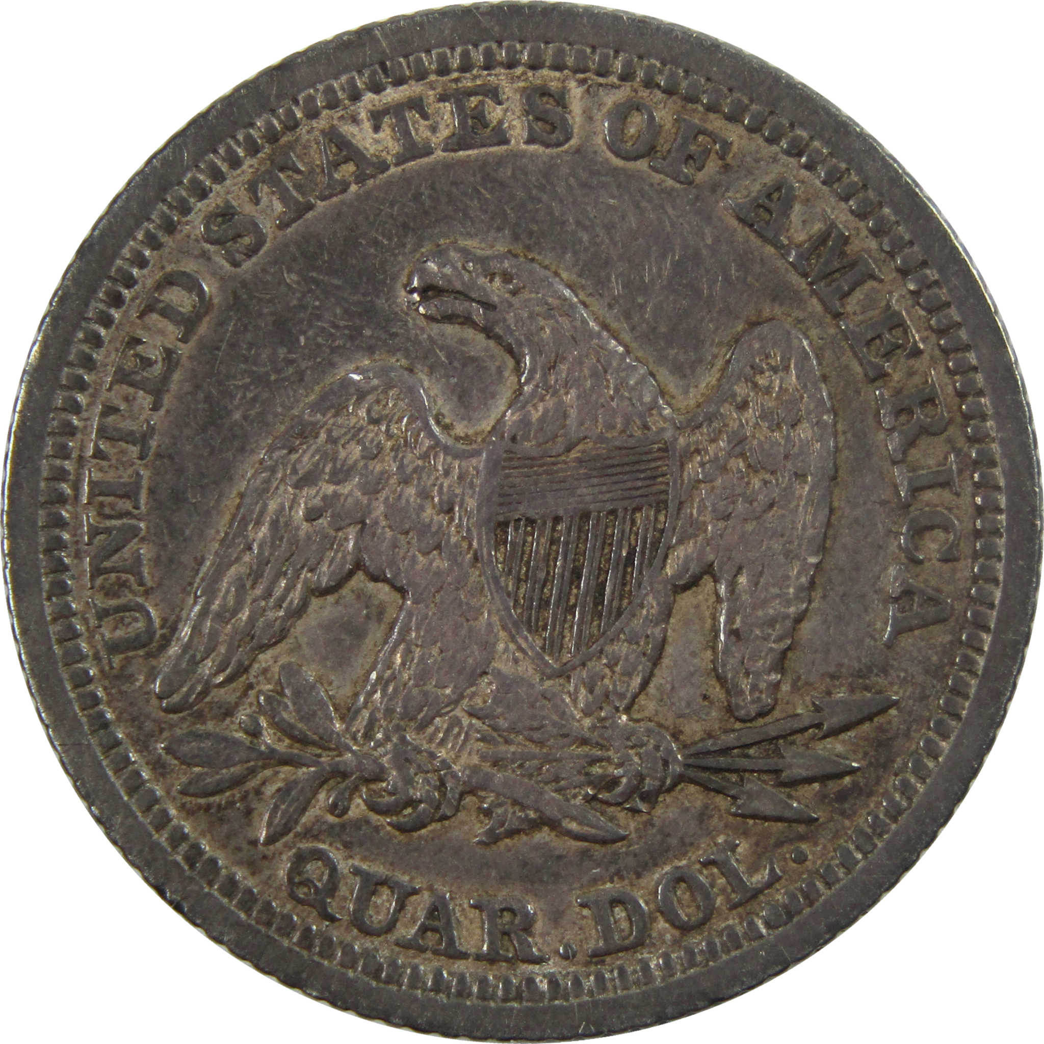 1855 Seated Liberty Quarter XF EF Extremely Fine 90% Silver SKU:I6065