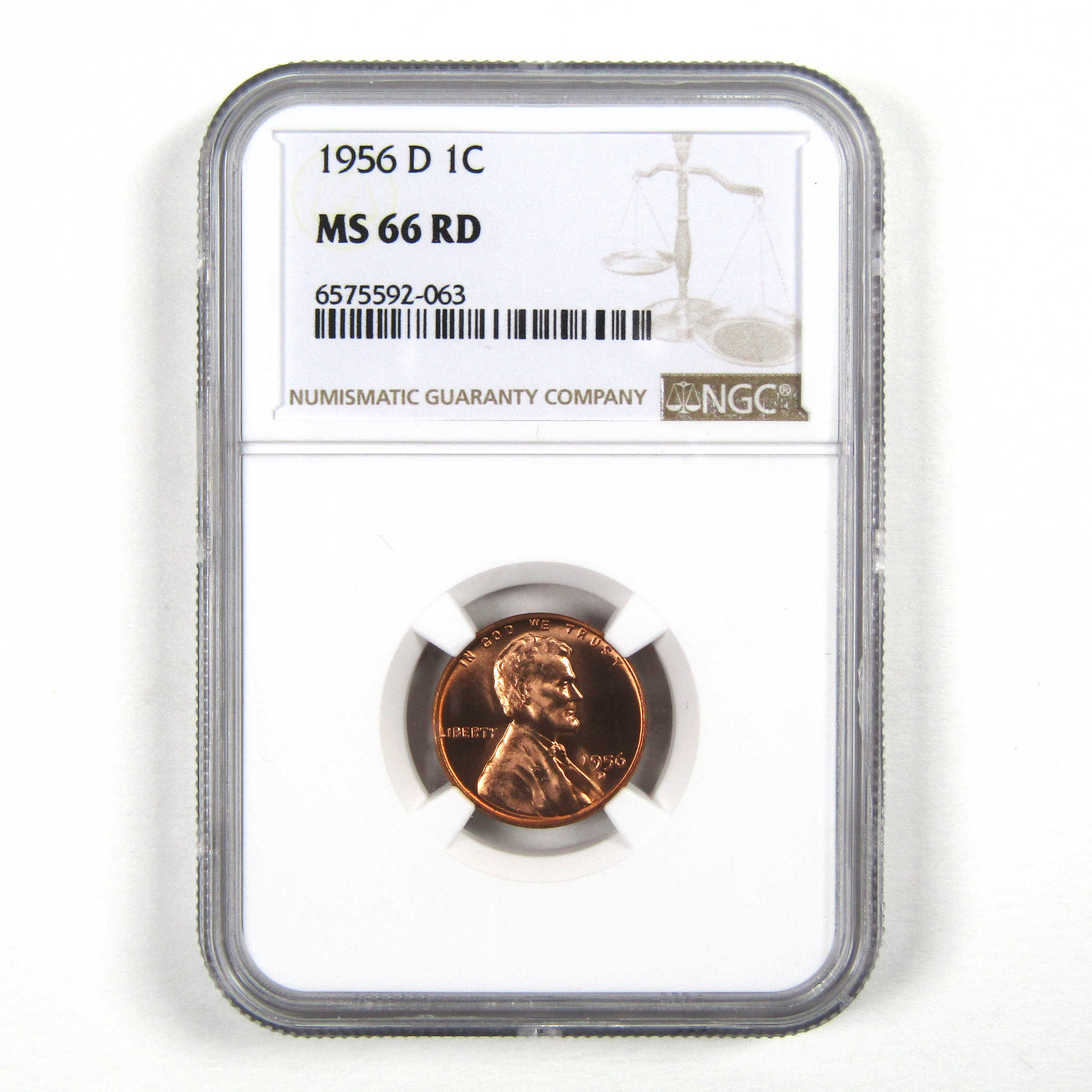 1956 D Lincoln Wheat Cent MS 66 RD NGC Penny Uncirculated SKU:I3683