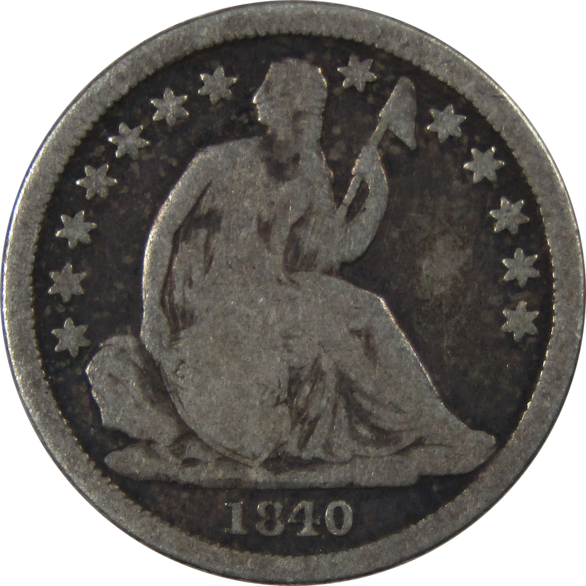 1840 O Seated Liberty Dime G Good 90% Silver 10c US Type Coin SKU:I778