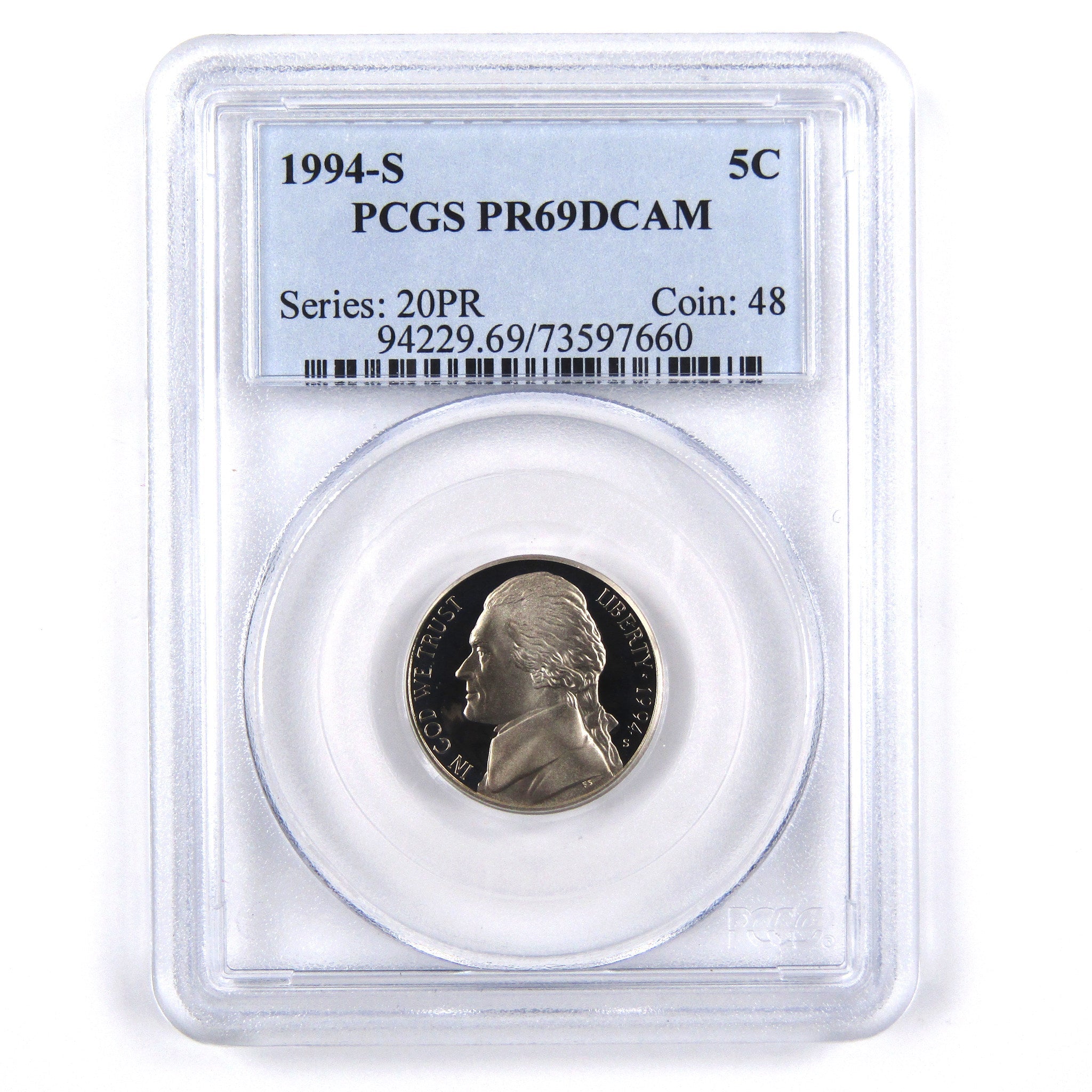 1994 S Jefferson Nickel 5 Cent Piece PR 69 DCAM PCGS Proof SKU:CPC2382