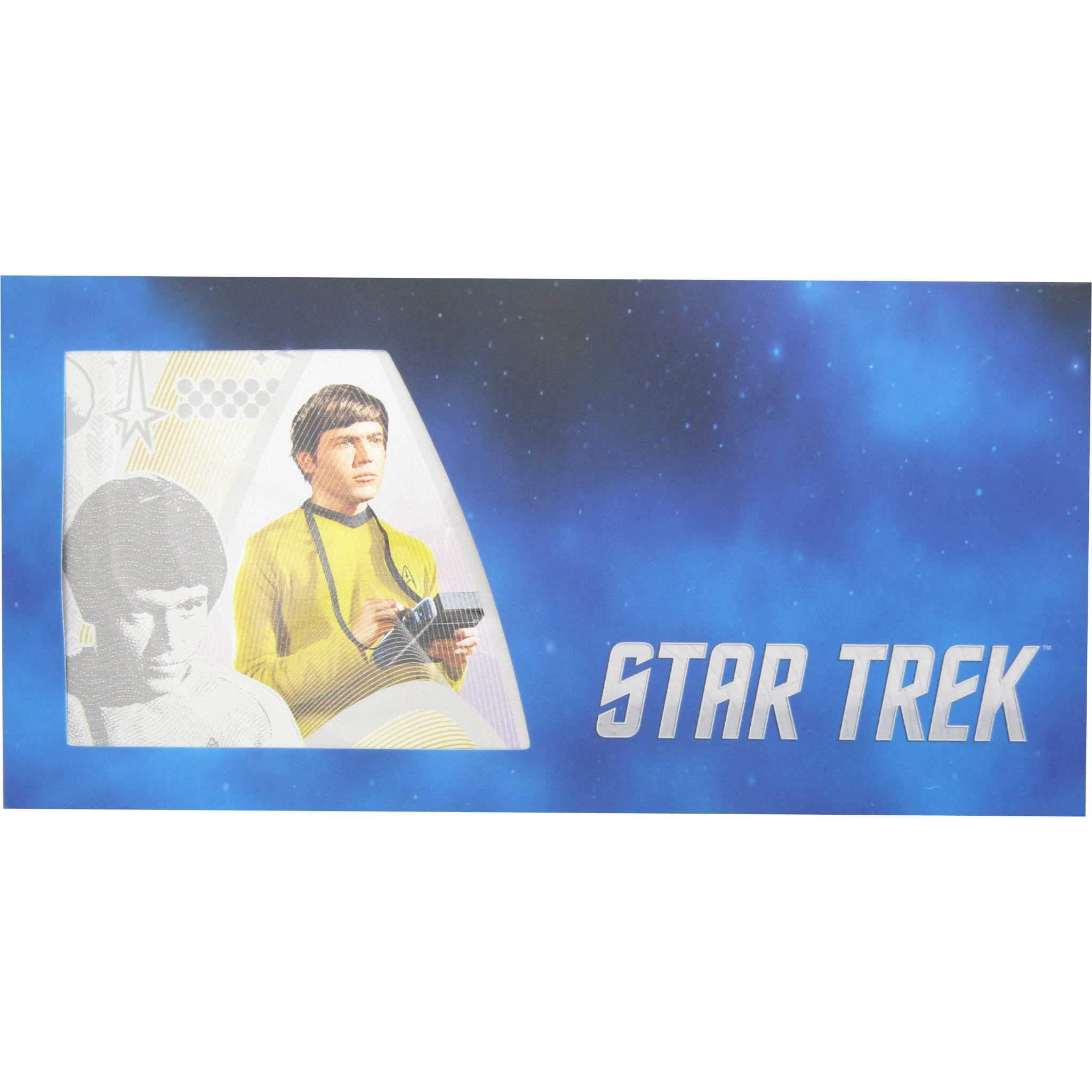 Star Trek Original Series Chekov 5g .999 Fine Silver $1 Coin Note 2018 Niue