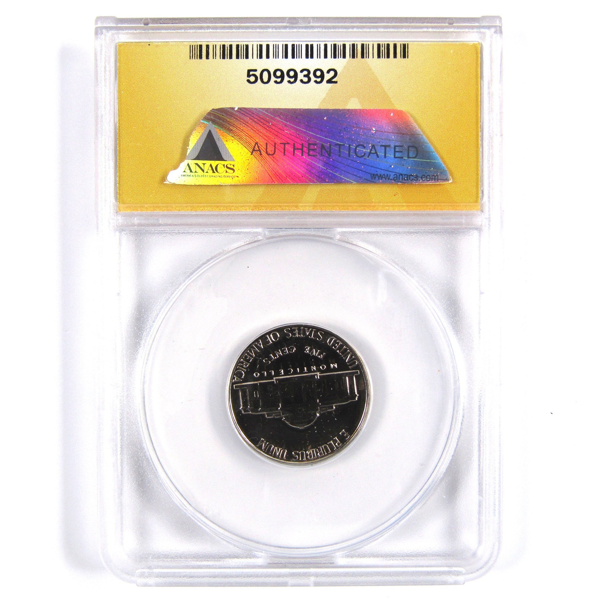1955 Jefferson Nickel 5 Cent Piece PF 66 ANACS 5c Proof SKU:CPC2192