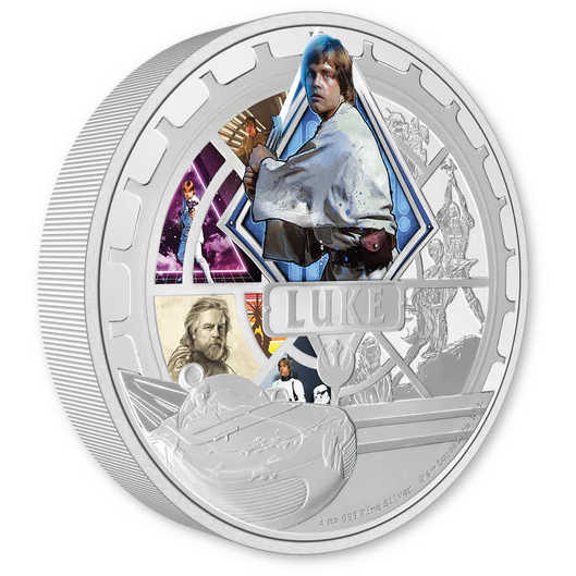 Star Wars Luke Skywalker 3 oz .999 Silver $10 Proof COA SKU:OPC100