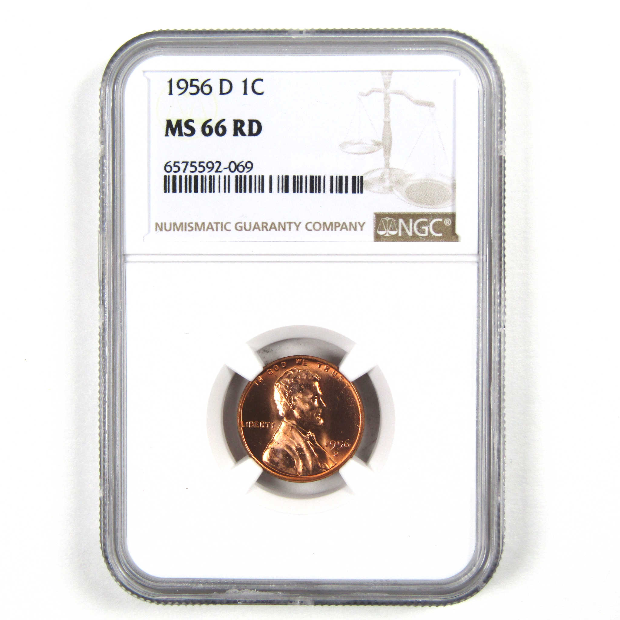 1956 D Lincoln Wheat Cent MS 66 RD NGC Penny Uncirculated SKU:I3659
