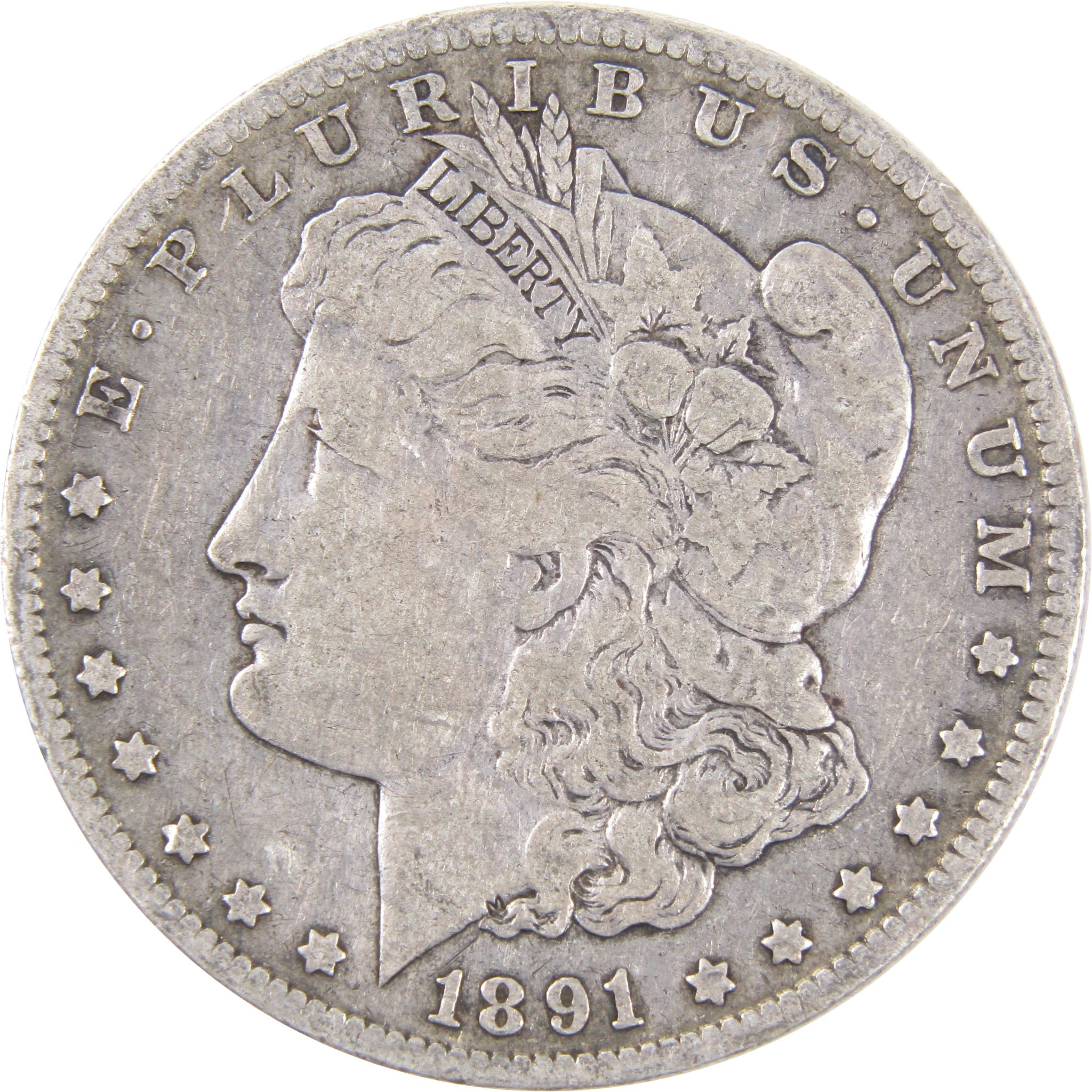 1891 O VAM-1A1 E on Reverse Morgan Dollar F Fine Silver Coin SKU:I2553 - Morgan coin - Morgan silver dollar - Morgan silver dollar for sale - Profile Coins &amp; Collectibles